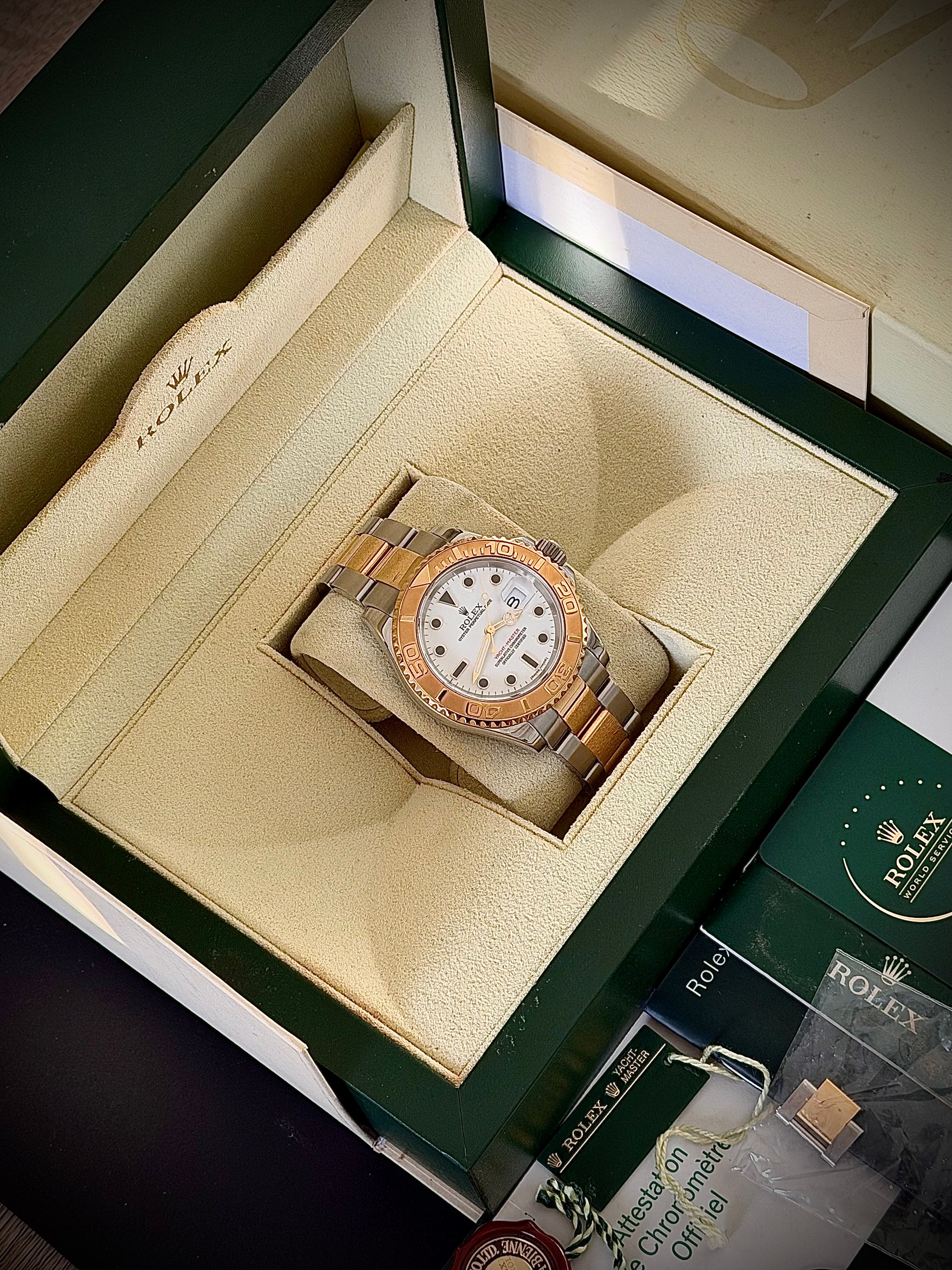 2006 ROLEX YACHT-MASTER, 16623, BOX & PAPERS, INC GST