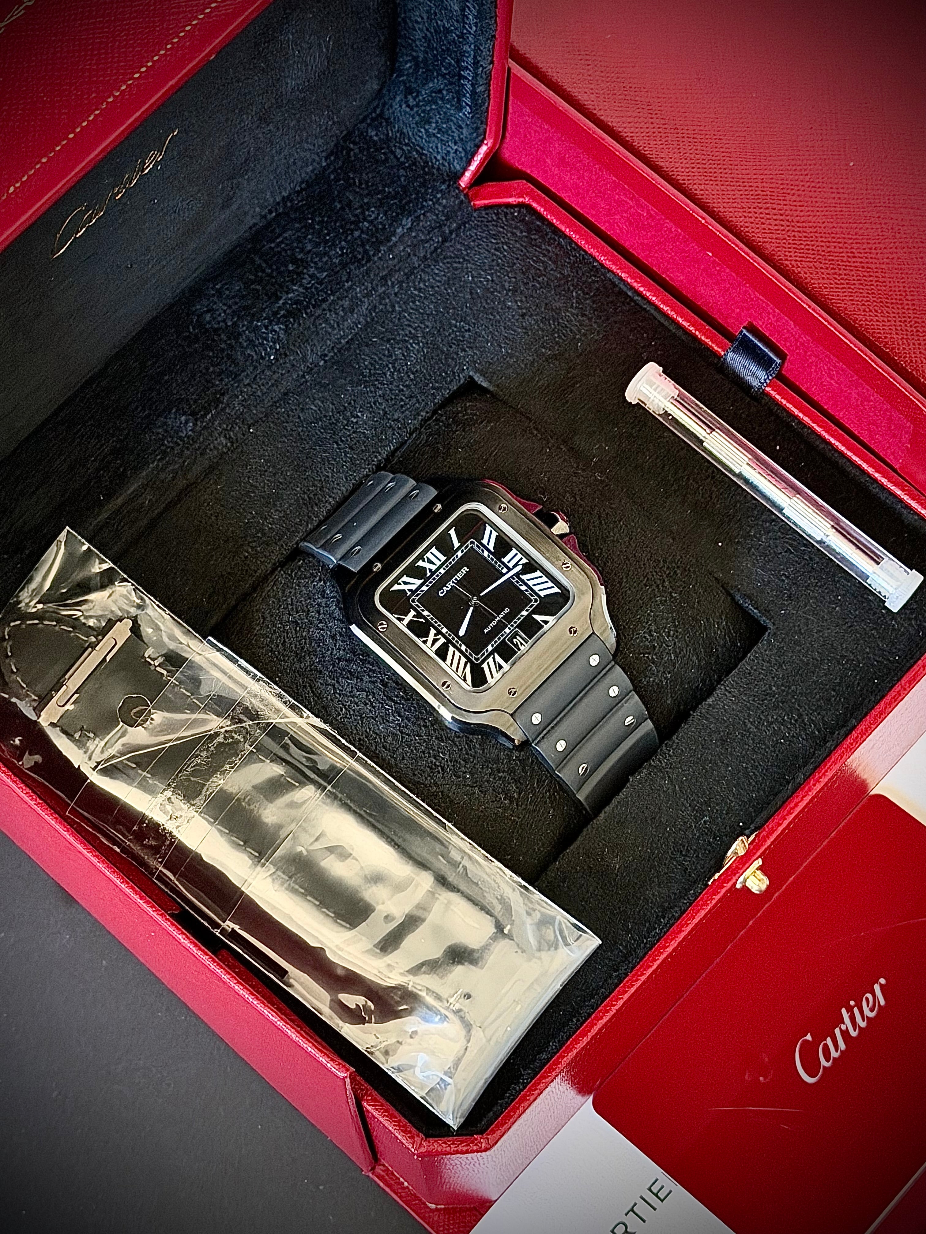 2020 CARTIER SANTOS LARGE ADLC, WSSA0039, FULL SET, INC GST