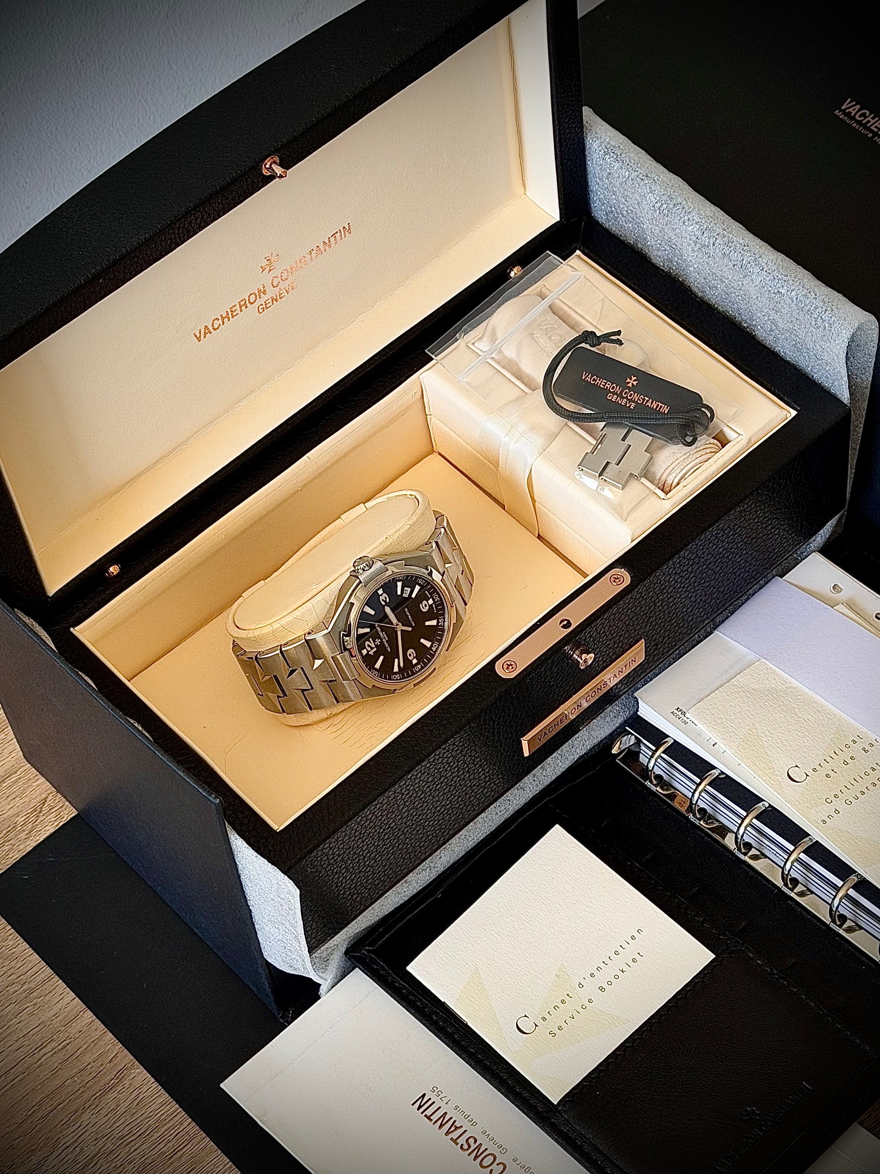 2007 VACHERON CONSTANTIN OVERSEAS, 47040/B01A-9094, BLACK DIAL, FULL SET, INC GST