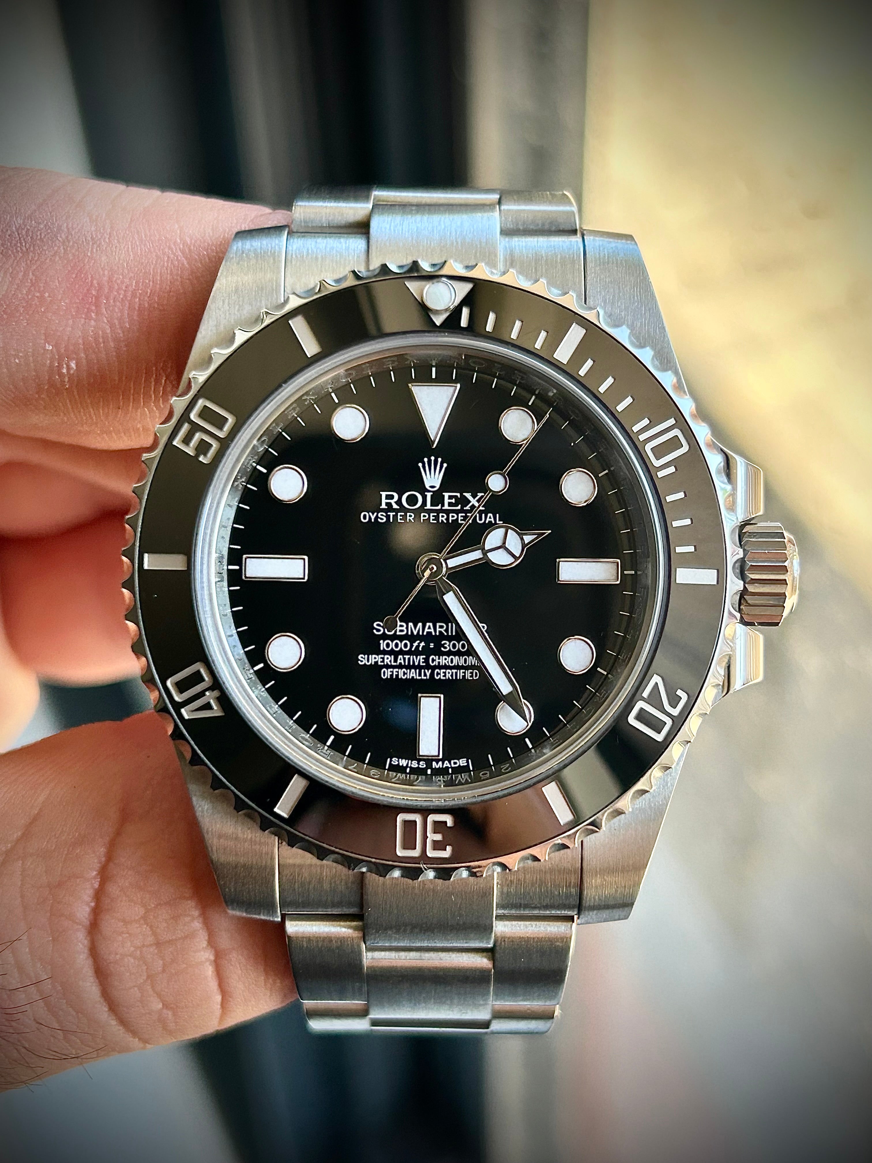 2014 ROLEX SUBMARINER NO DATE, 114060, FULL SET, INC GST