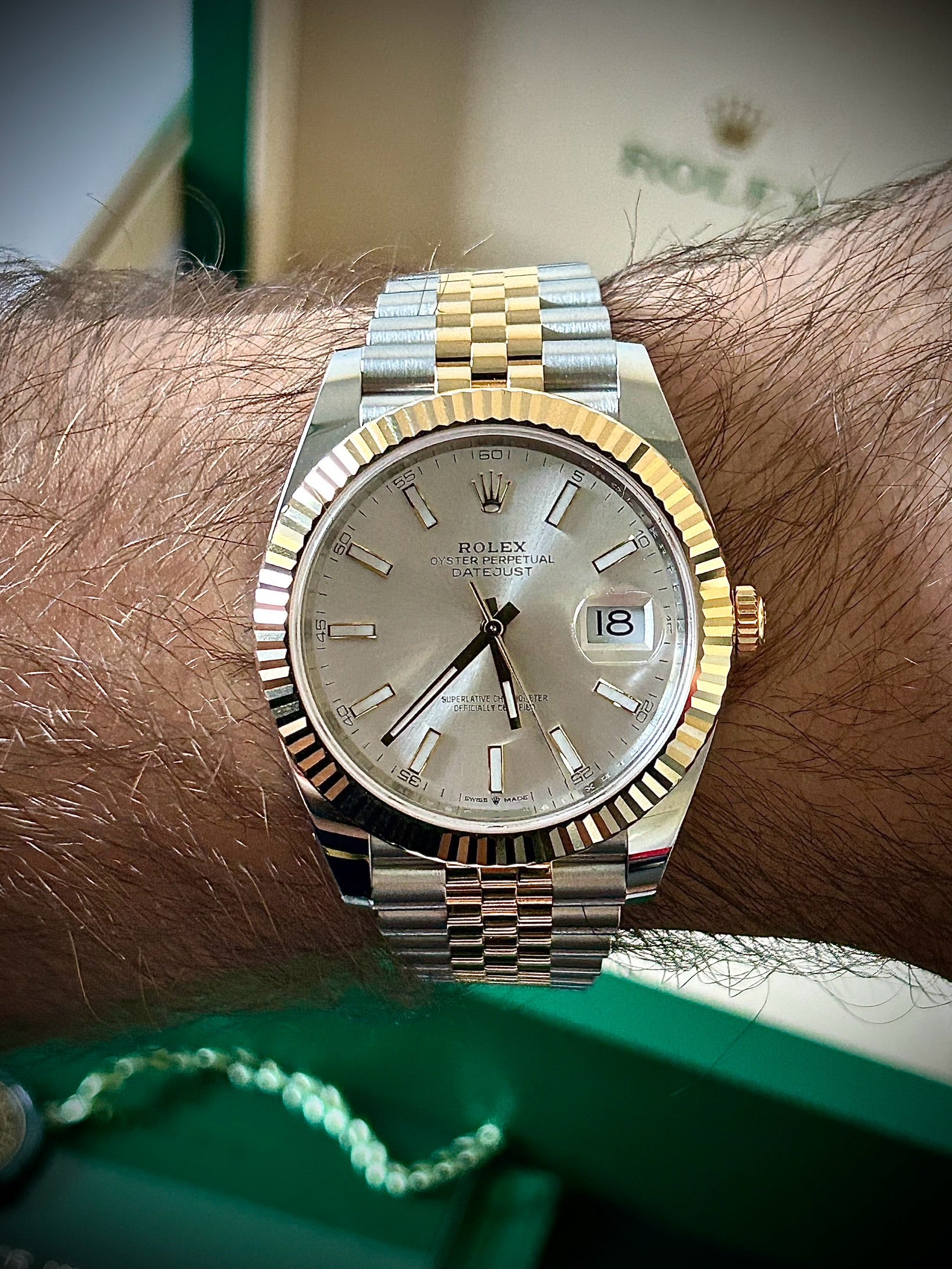 2025 ROLEX DATEJUST 41, SILVER DIAL, 126333, FULL SET, INC GST