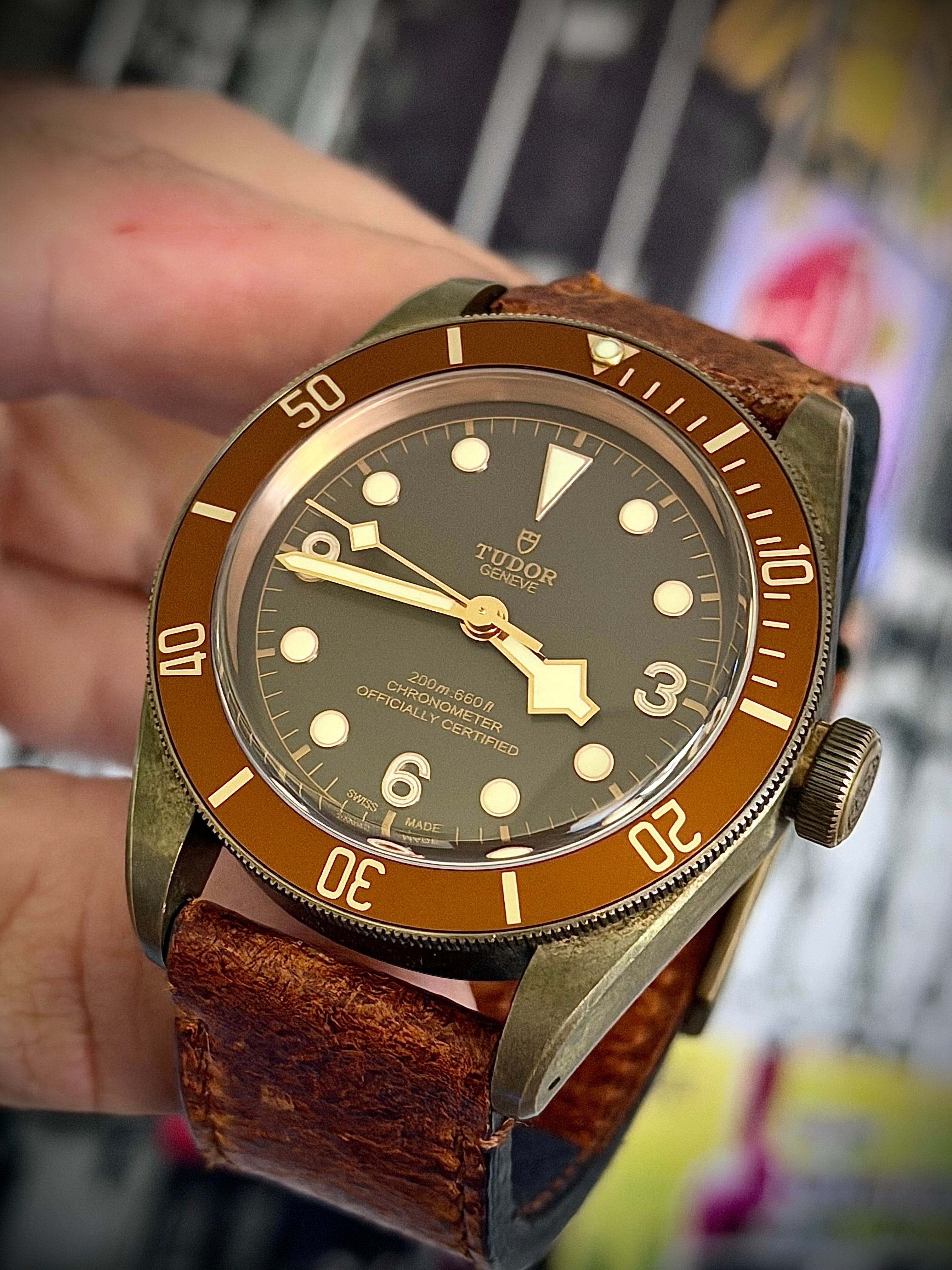 CIRCA 2017 TUDOR BLACK BAY BRONZE, WATCH AND BOX ONLY, INC GST