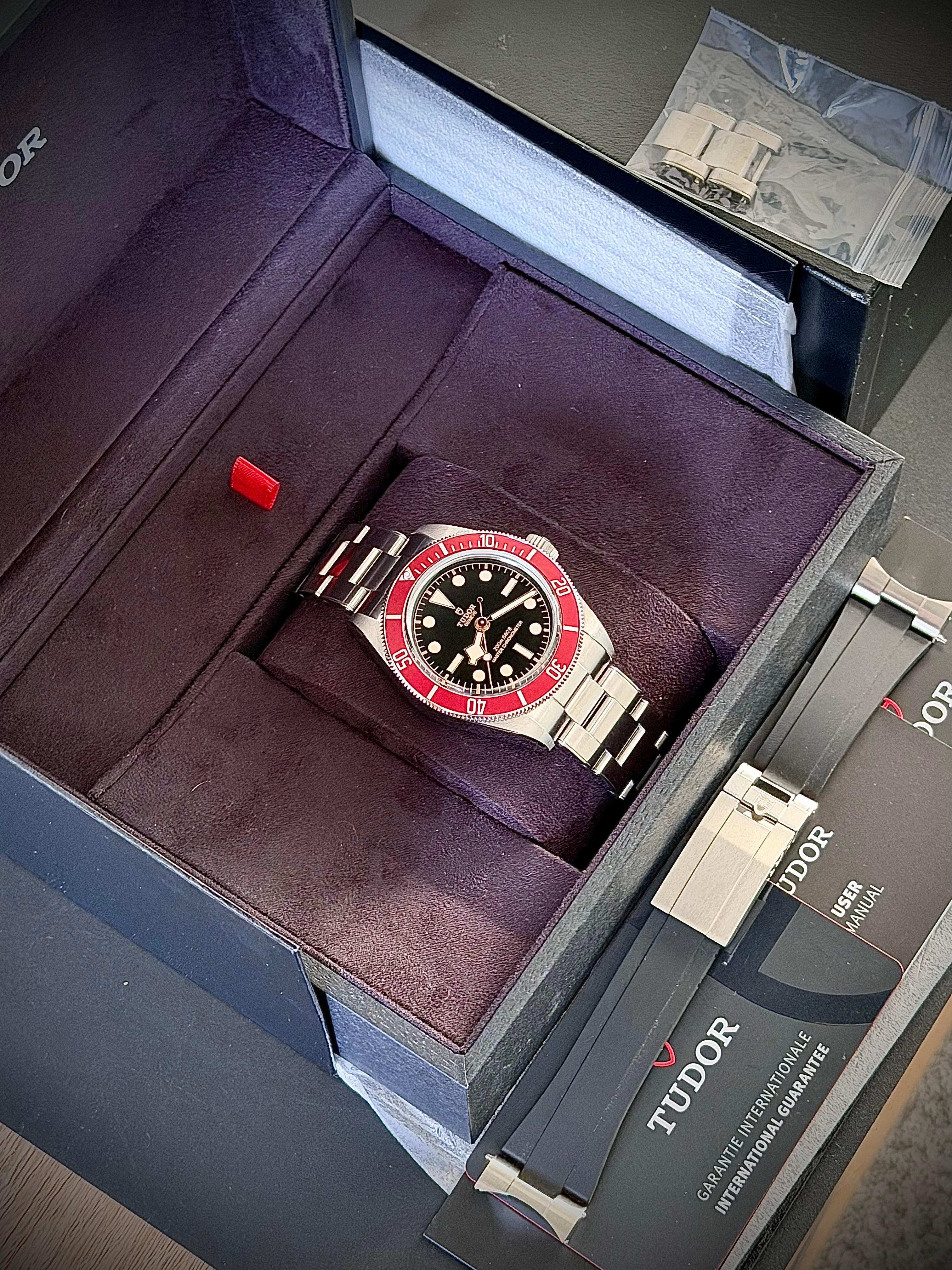 2024 TUDOR BLACK BAY BURGANDY, 41MM, FULL SET, INC GST