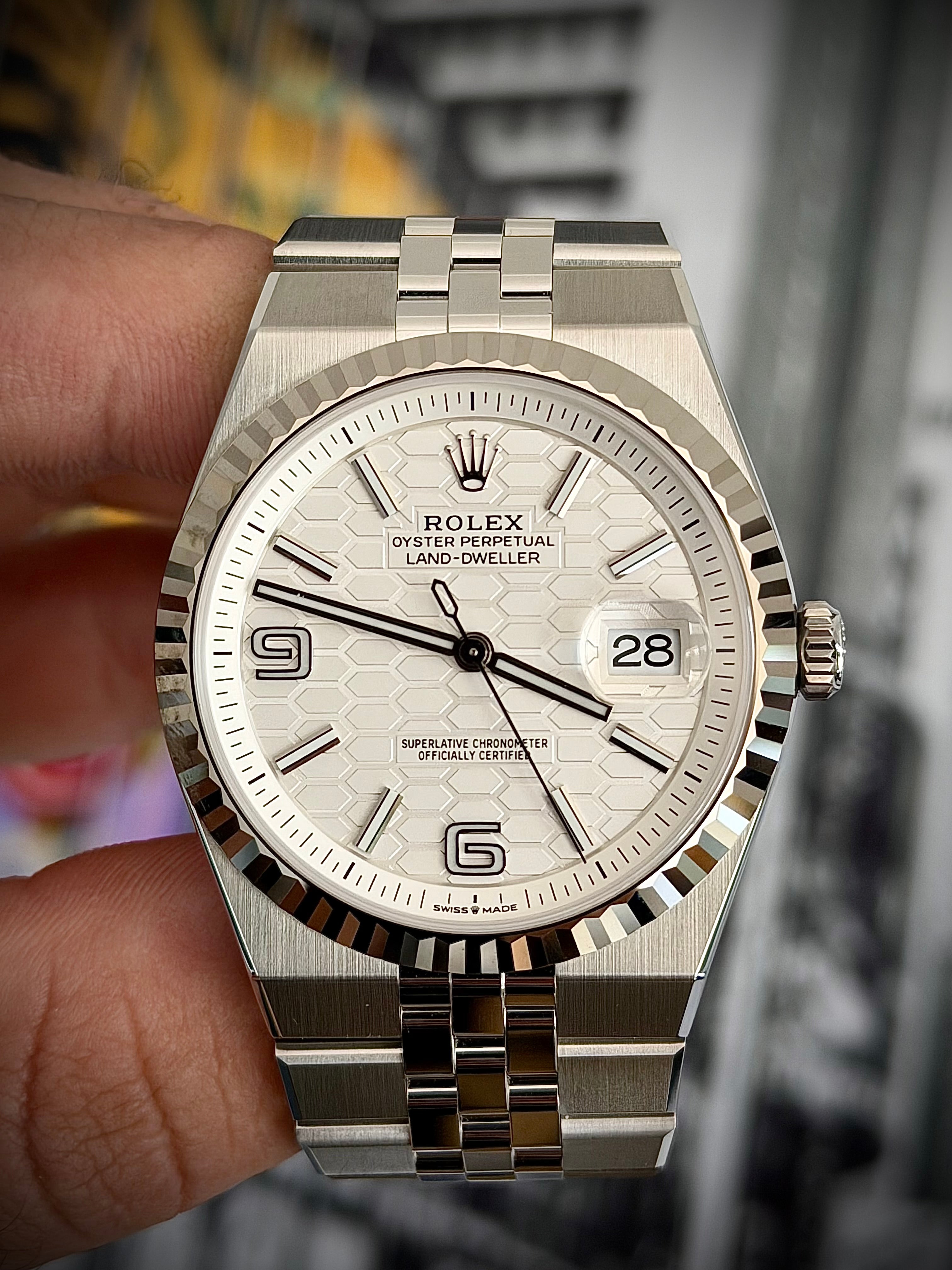 2025 ROLEX LAND DWELLER, 40MM, 127334, STAINLESS STEEL, NEW, INC GST