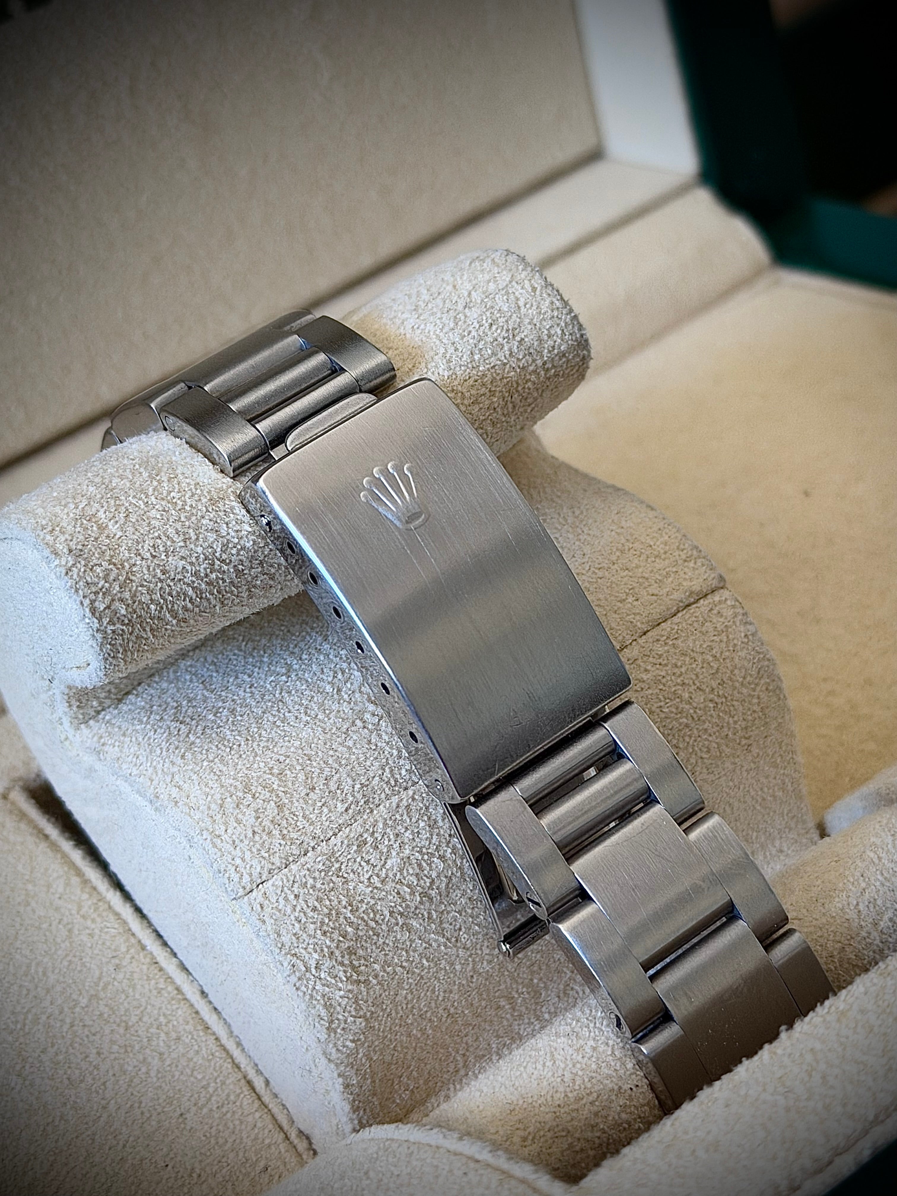 1997 ROLEX DATEJUST 36, 16220, BLUE DIAL, ENGINE-TURNED BEZEL, BOX & PAPERS, INC GST