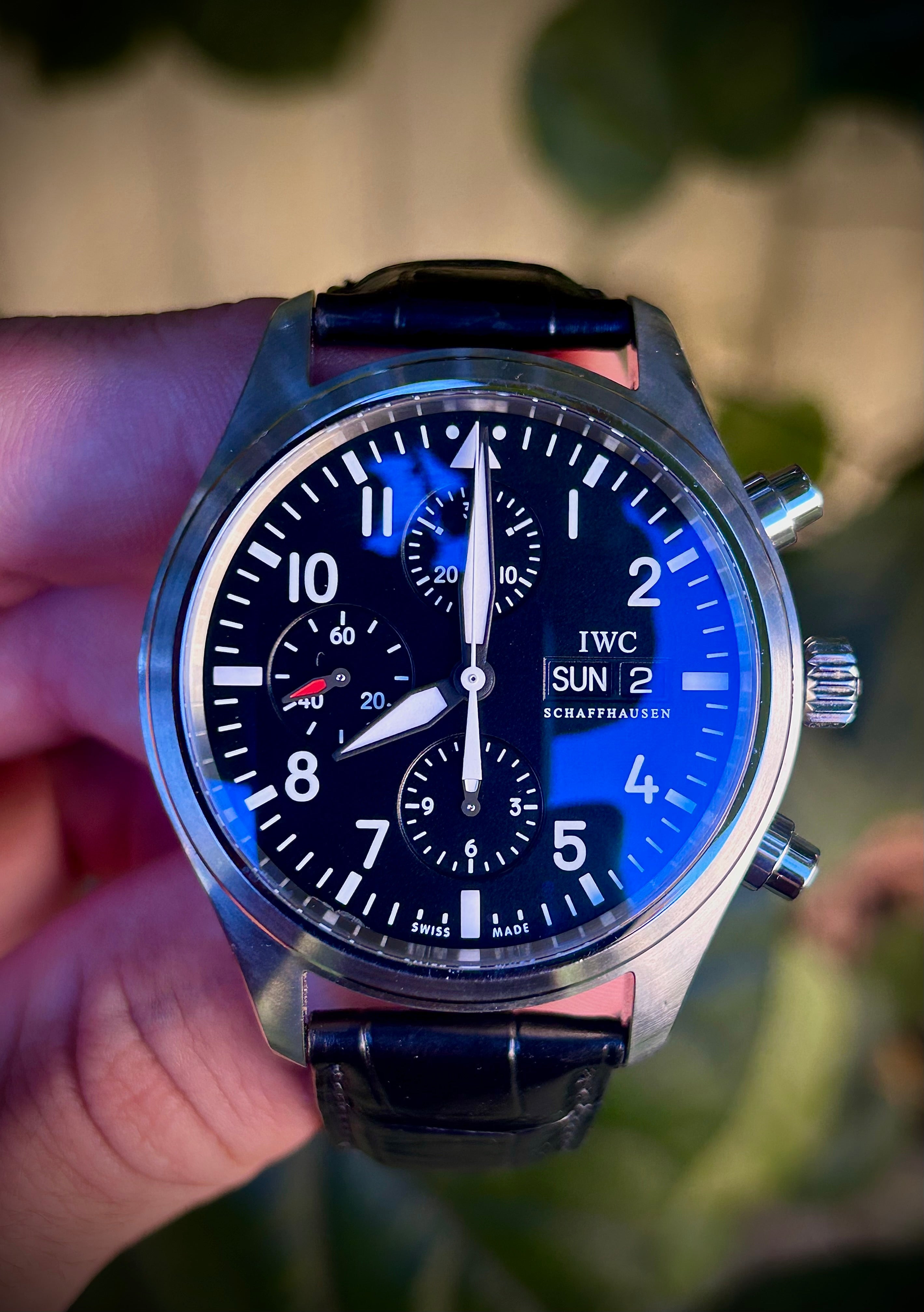IWC PILOTS CHRONOGRAPH, 371701, WATCH ONLY