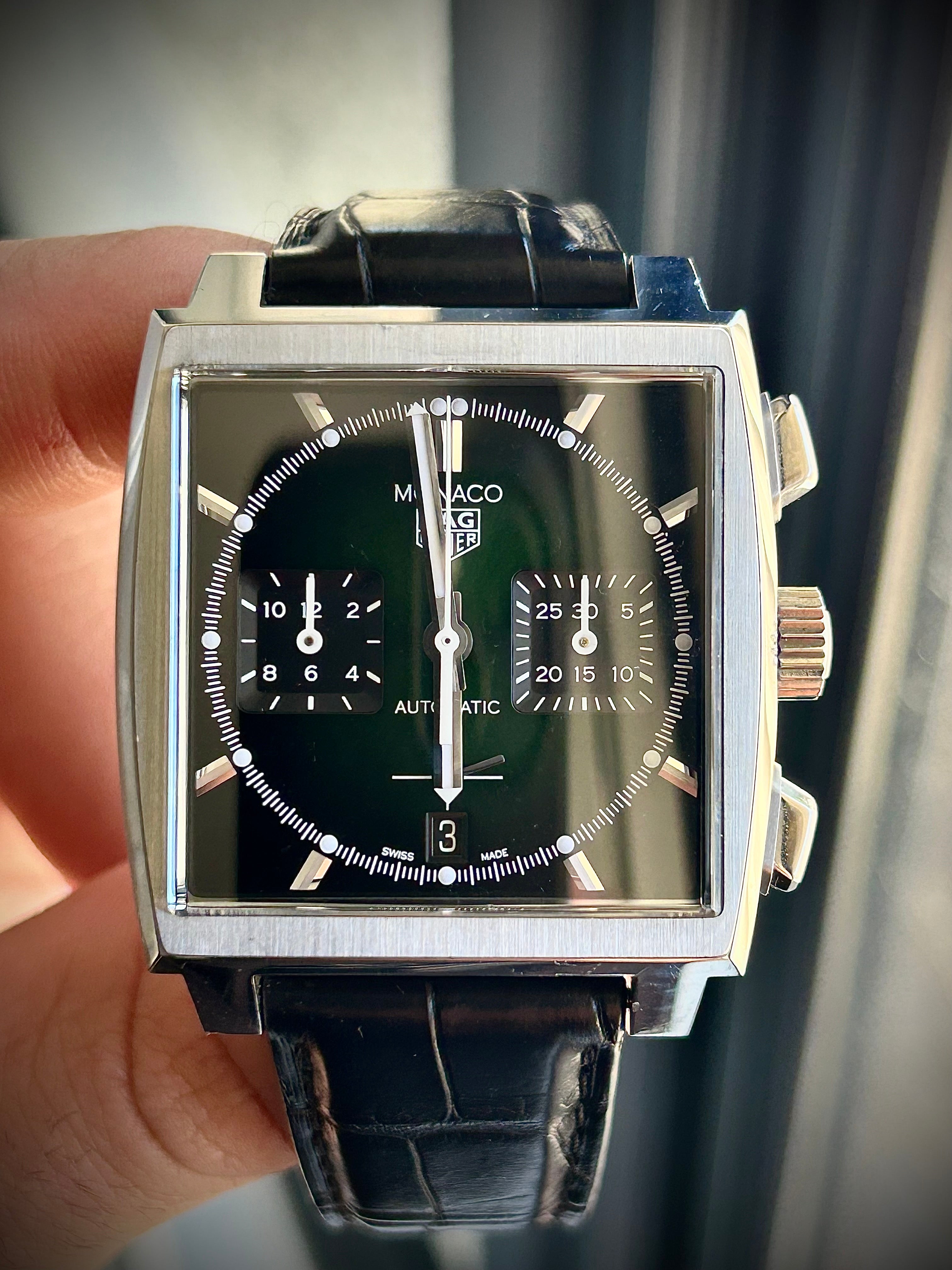 2021 TAG HEUER MONACO, 1 OF 500 GREEN DIAL, FULL SET, INC GST