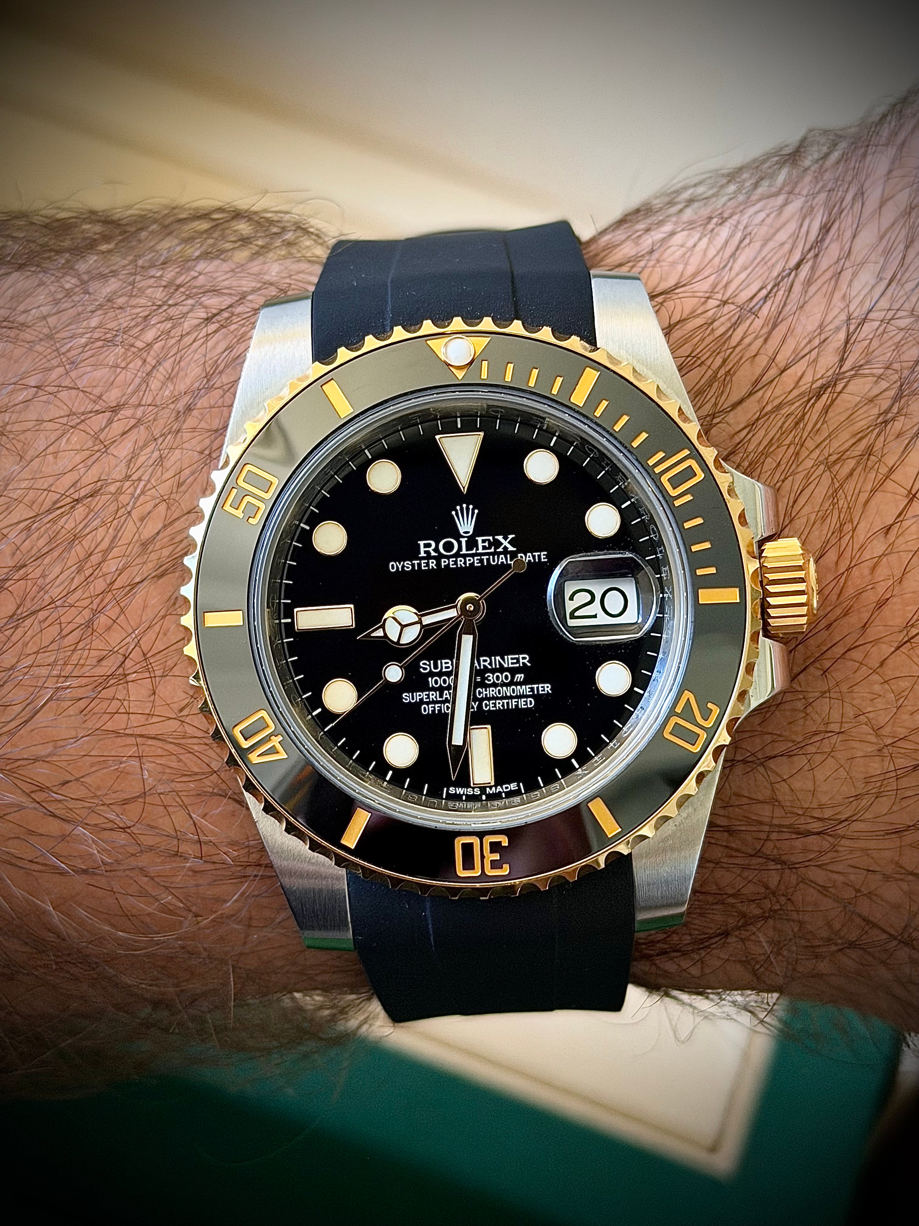2015 ROLEX SUBMARINER DATE, 116613LN, FULL SET (NO BRACELET), INC GST