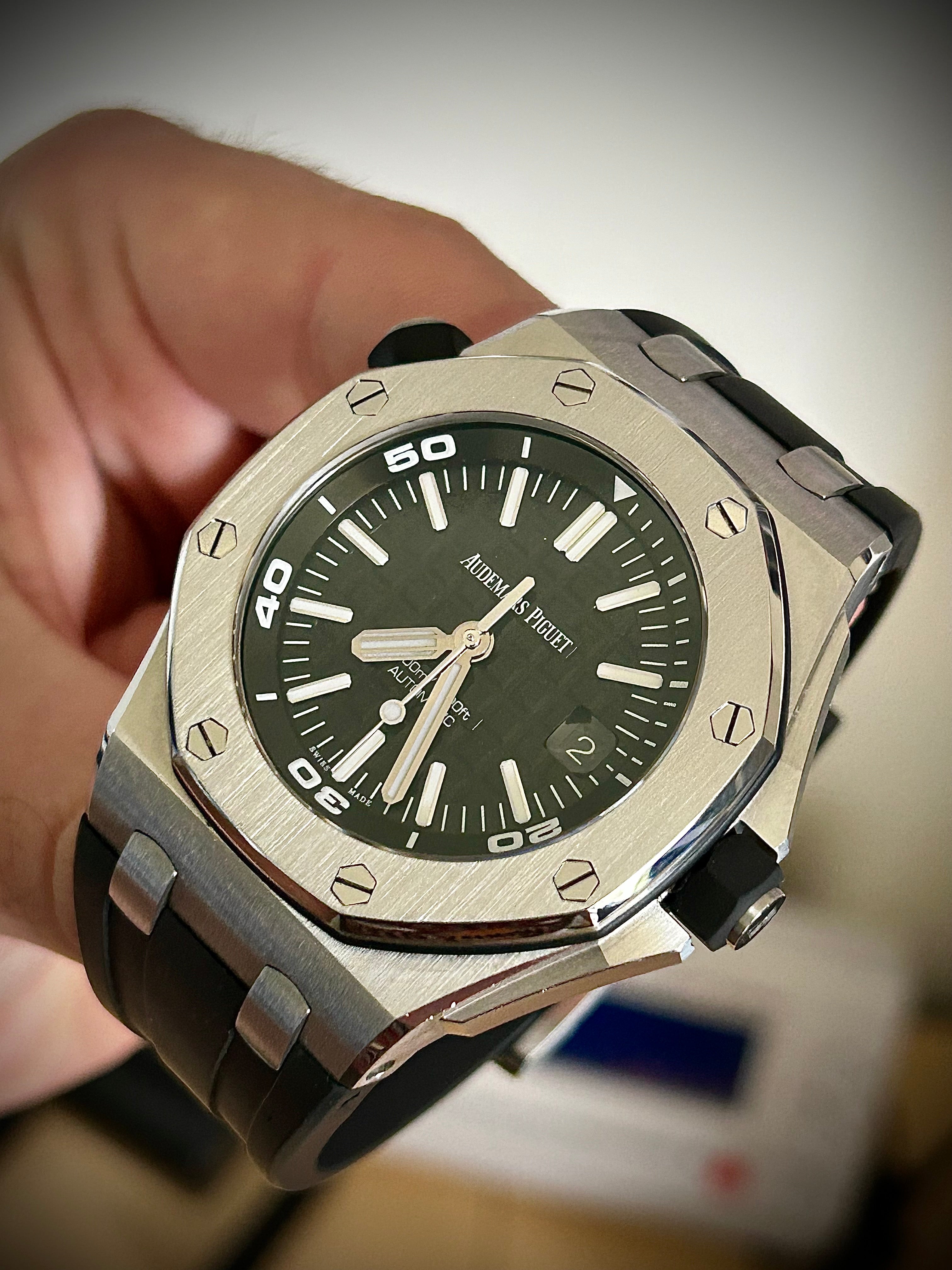 2021 AUDEMARS PIGUET ROYAL OAK OFFSHORE DIVER, 15710ST, BOX AND PAPERS INC GST