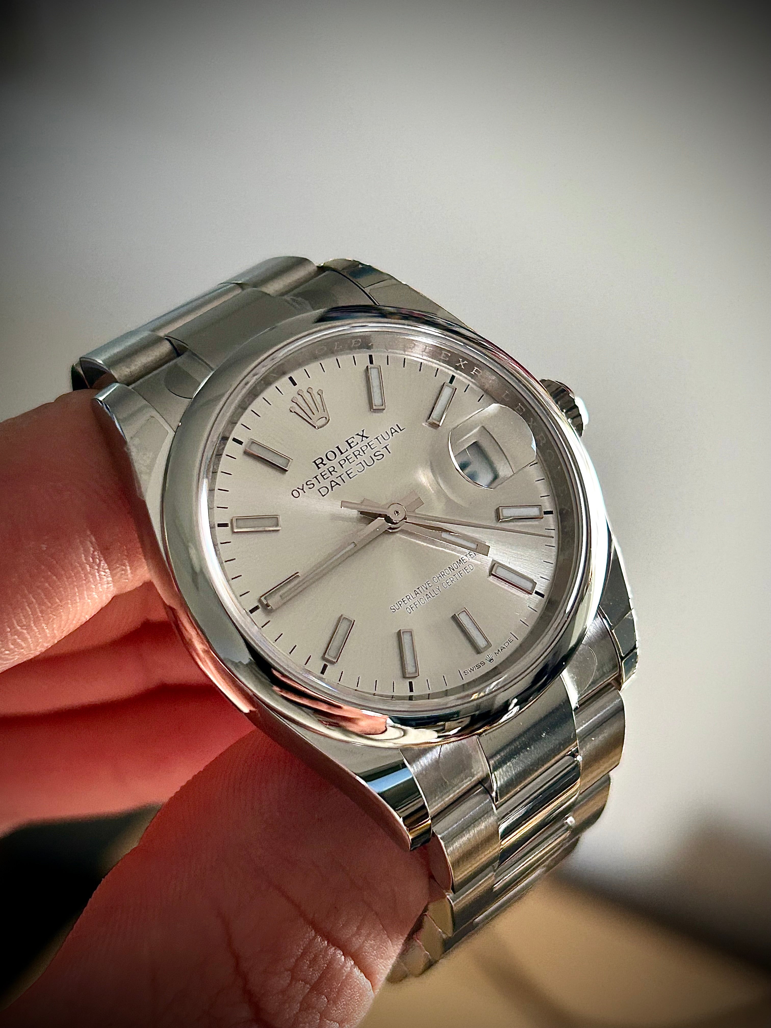 2024 ROLEX DATEJUST 36 SILVER DIAL, BRAND NEW, 126200, FULL SET, INC GST