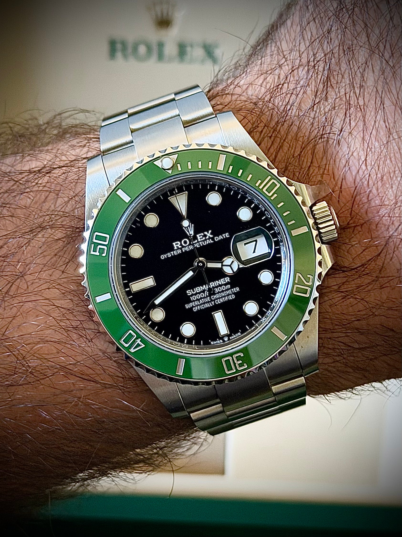 2025 ROLEX SUBMARINER DATE “STARBUCKS”, 126610LV, LIKE NEW, PARTIAL STICKERS, FULL SET, INC GST