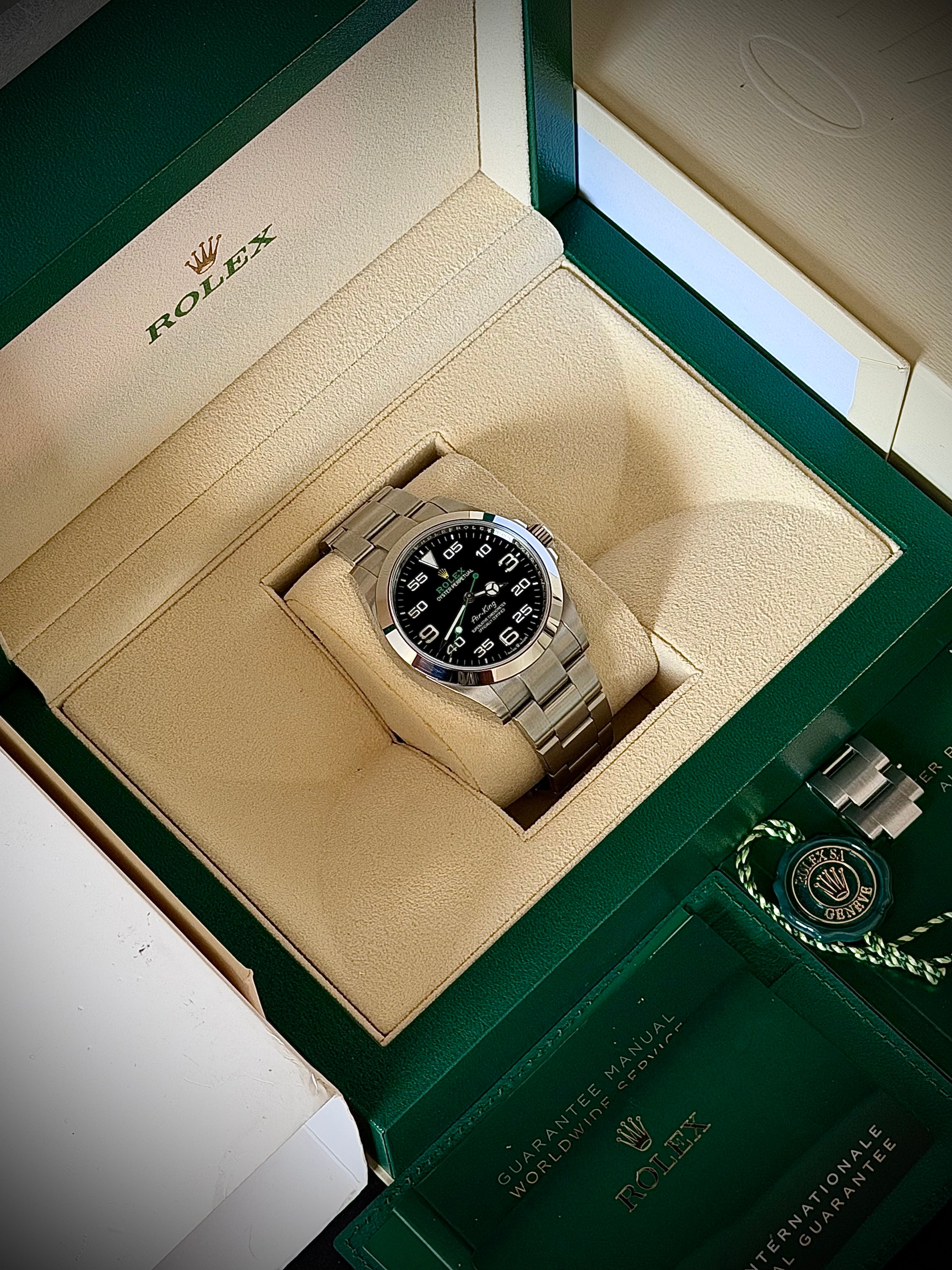 2023 ROLEX AIR KING, 126900, FULL SET, INC GST