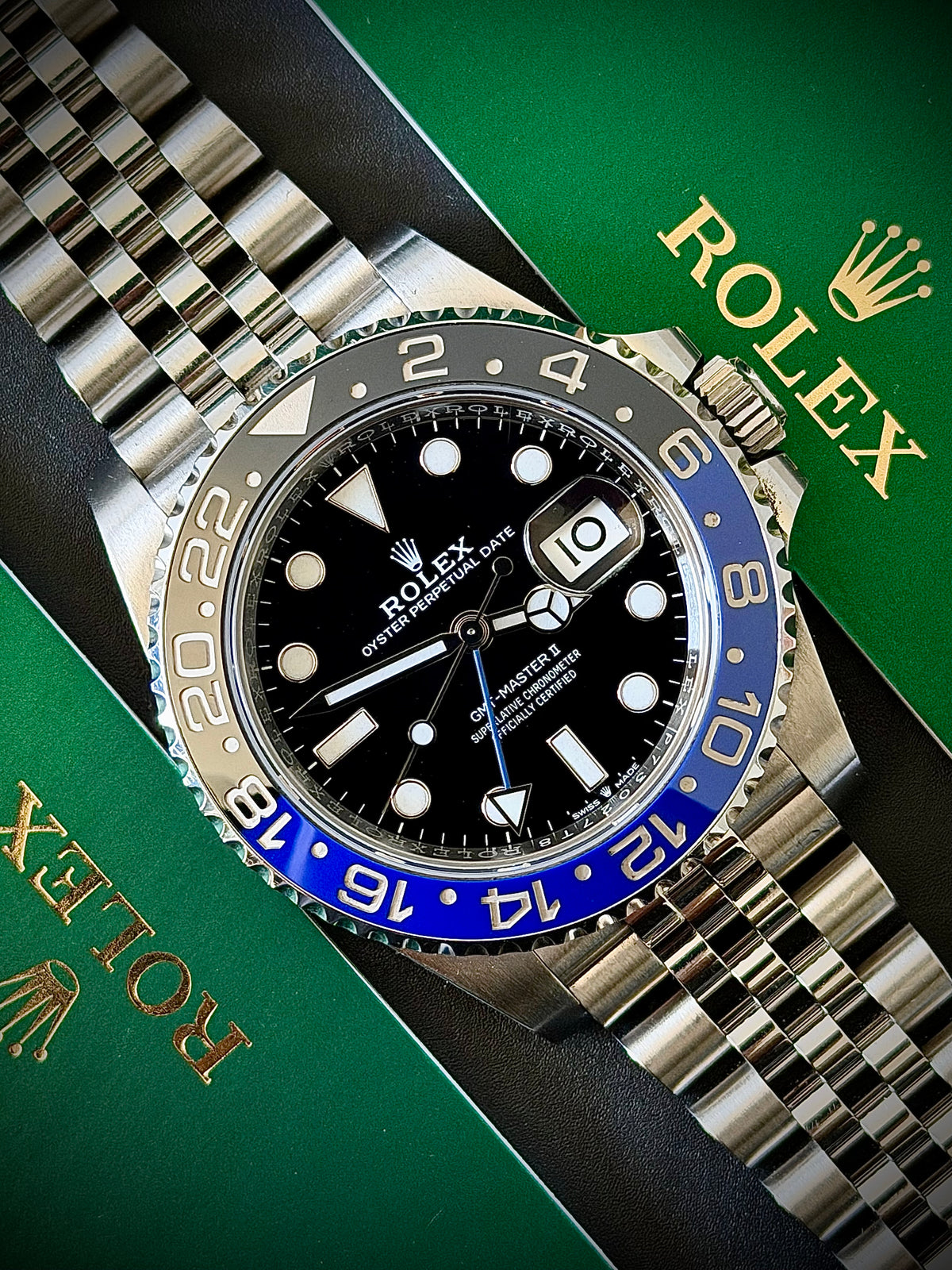 2020 ROLEX GMT-MASTER II “BATGIRL”, 126710BLNR, JUBILEE BRACELET, FULL SET, EXCELLENT CONDITION, INC GST