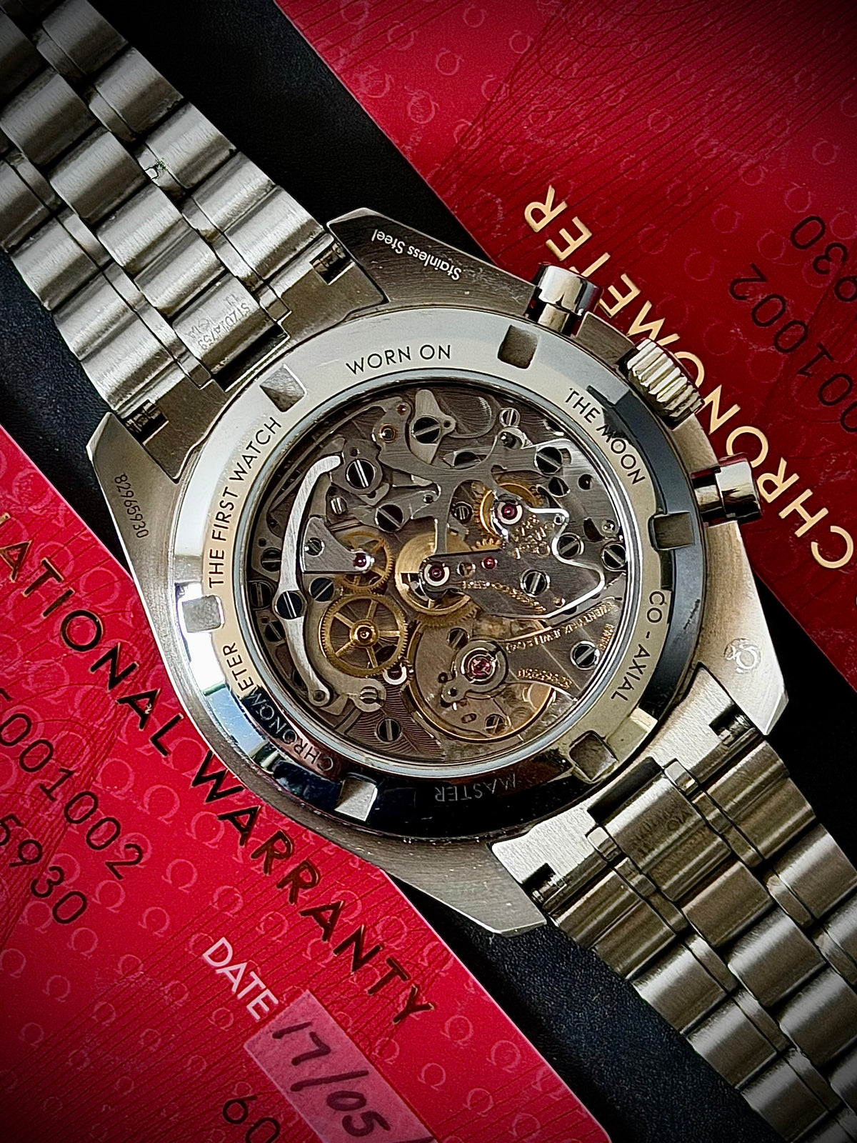 2021 OMEGA SPEEDMASTER MOONWATCH PROFESSIONAL “SAPPHIRE SANDWICH”, 310.30.42.50.01.002, FULL SET, EXCELLENT CONDITION, INC GST