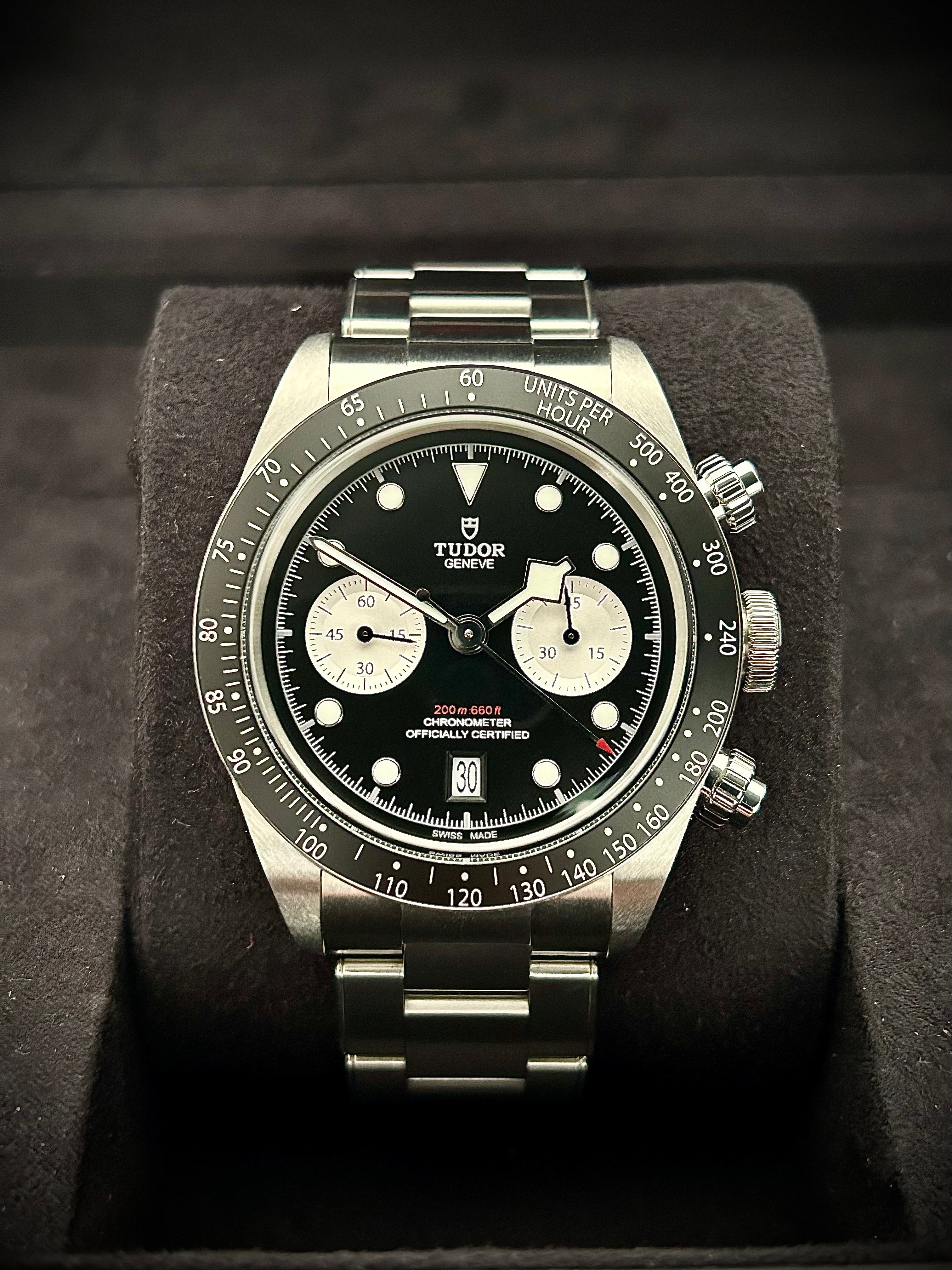 2022 TUDOR BLACK CHRONO REVERSE PANDA, FULL SET, INC GST