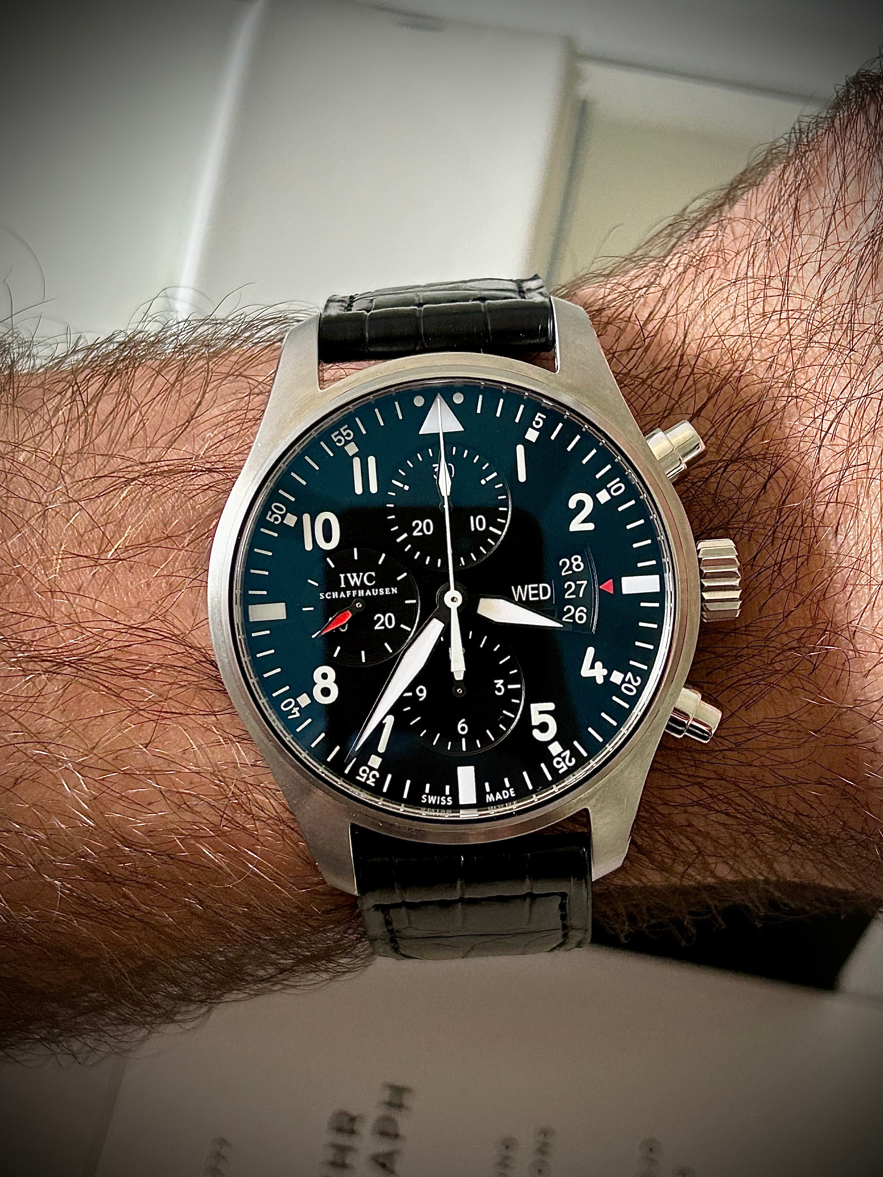 2014 IWC PILOT CHRONOGRAPH, IW377701, BOX AND PAPERS, INC GST