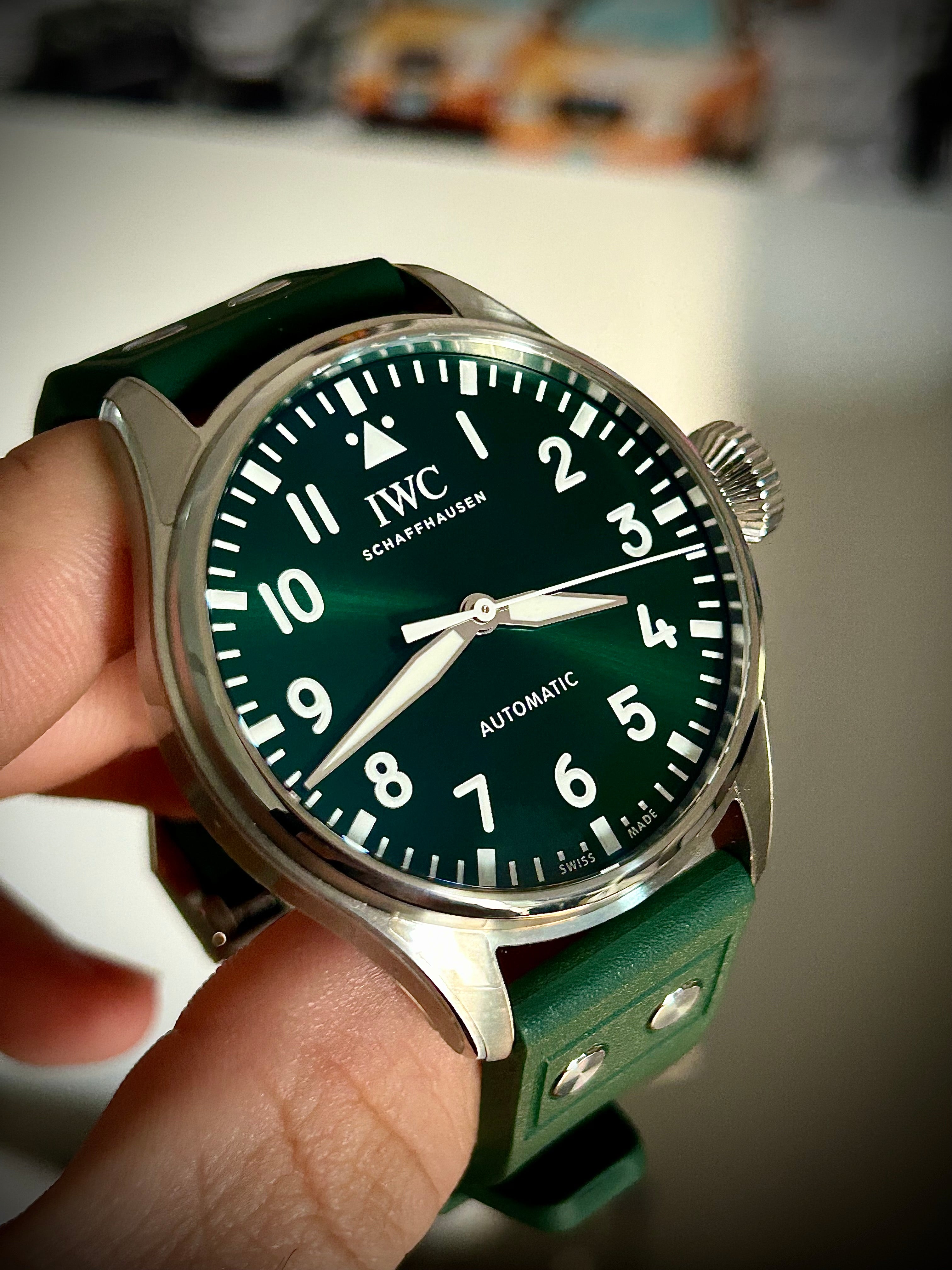 2022 IWC BIG PILOTS WATCH 43, GREEN DIAL, IW329306, FULL SET, INC GST