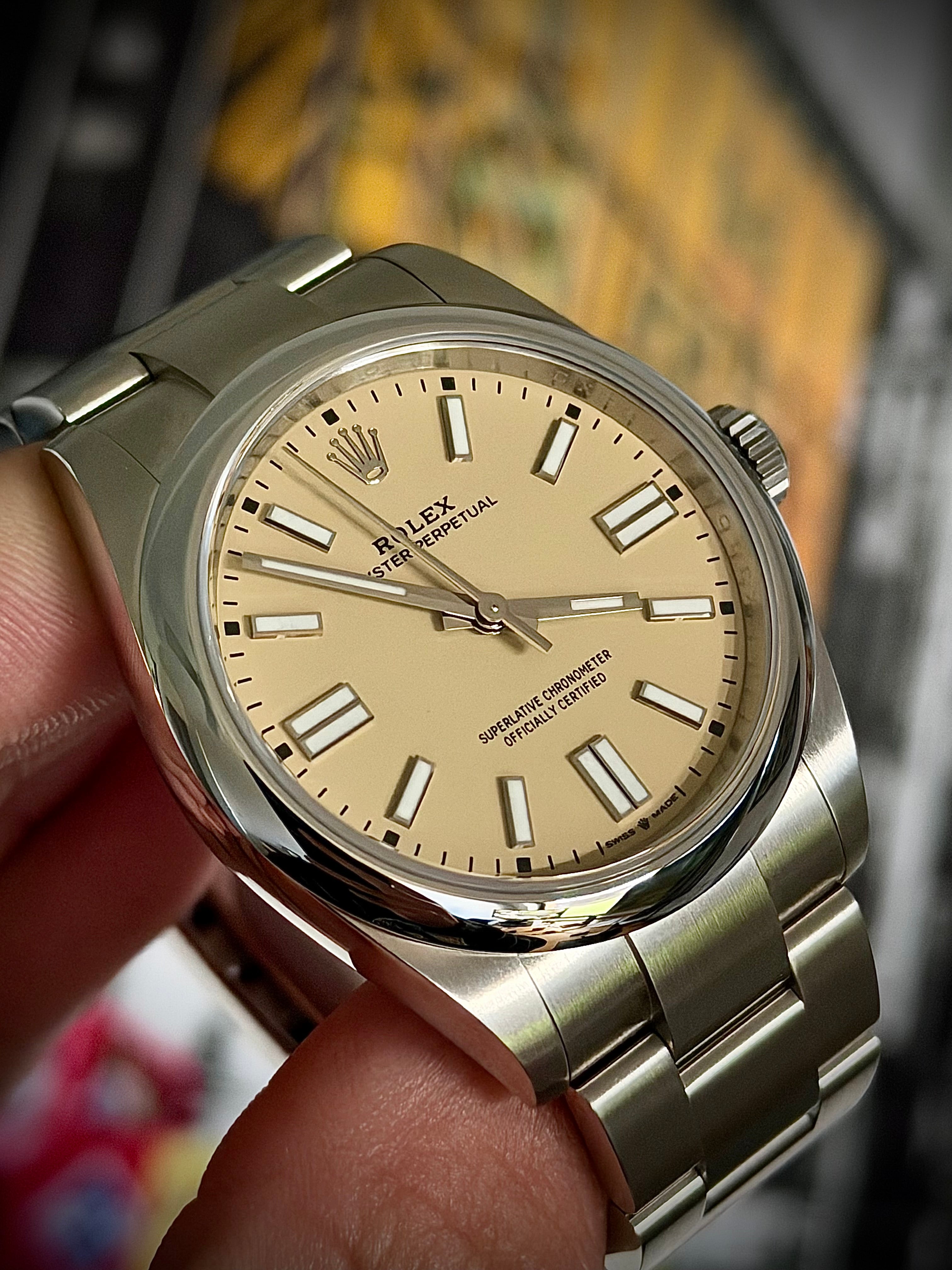 2026 ROLEX OYSTER PERPETUAL 41, 134300, BEIGE DIAL, FULL SET, INC GST