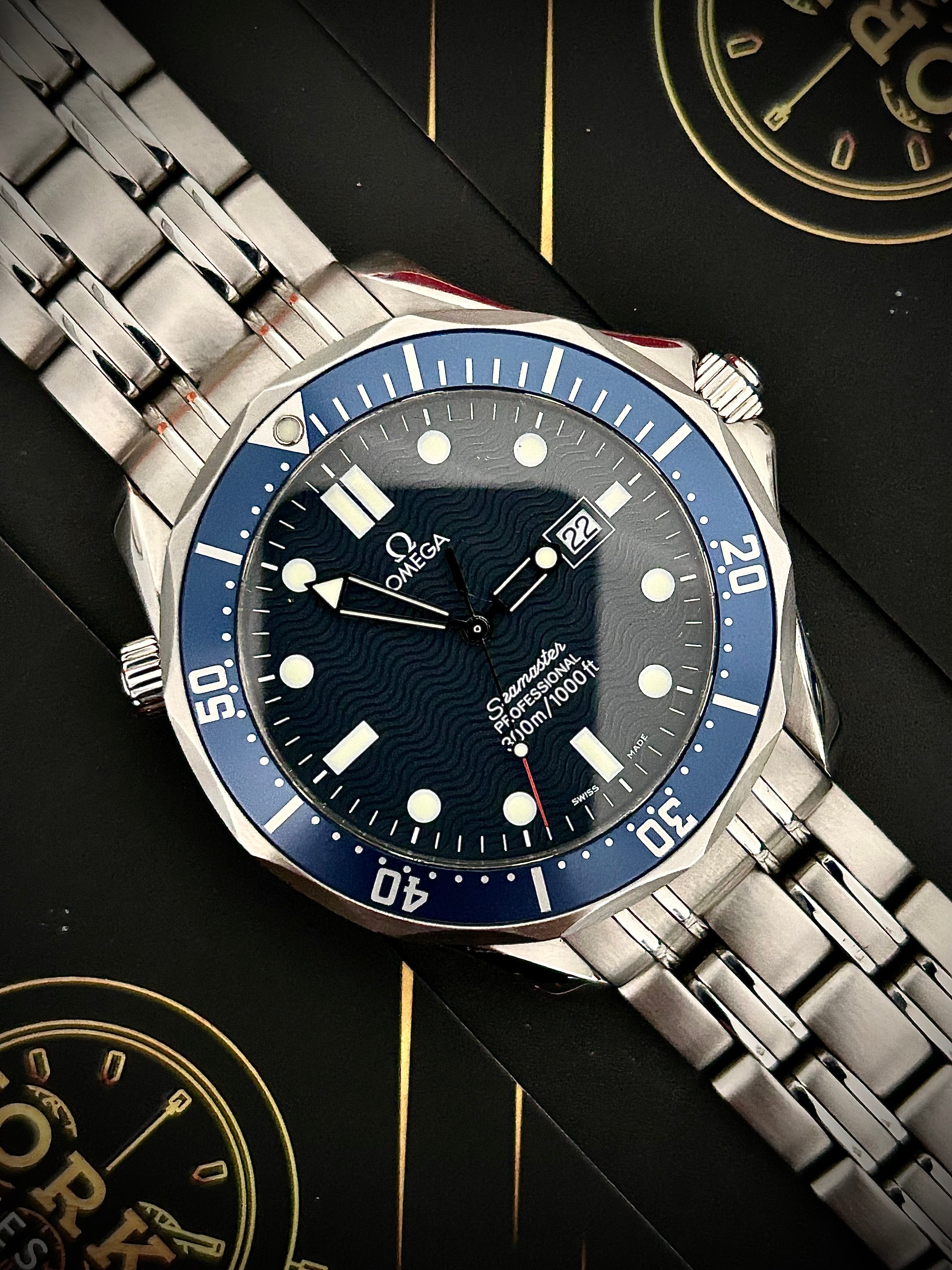 1998 OMEGA SEAMASTER 300, BOND, 196.1523, WATCH AND BOX, INC GST