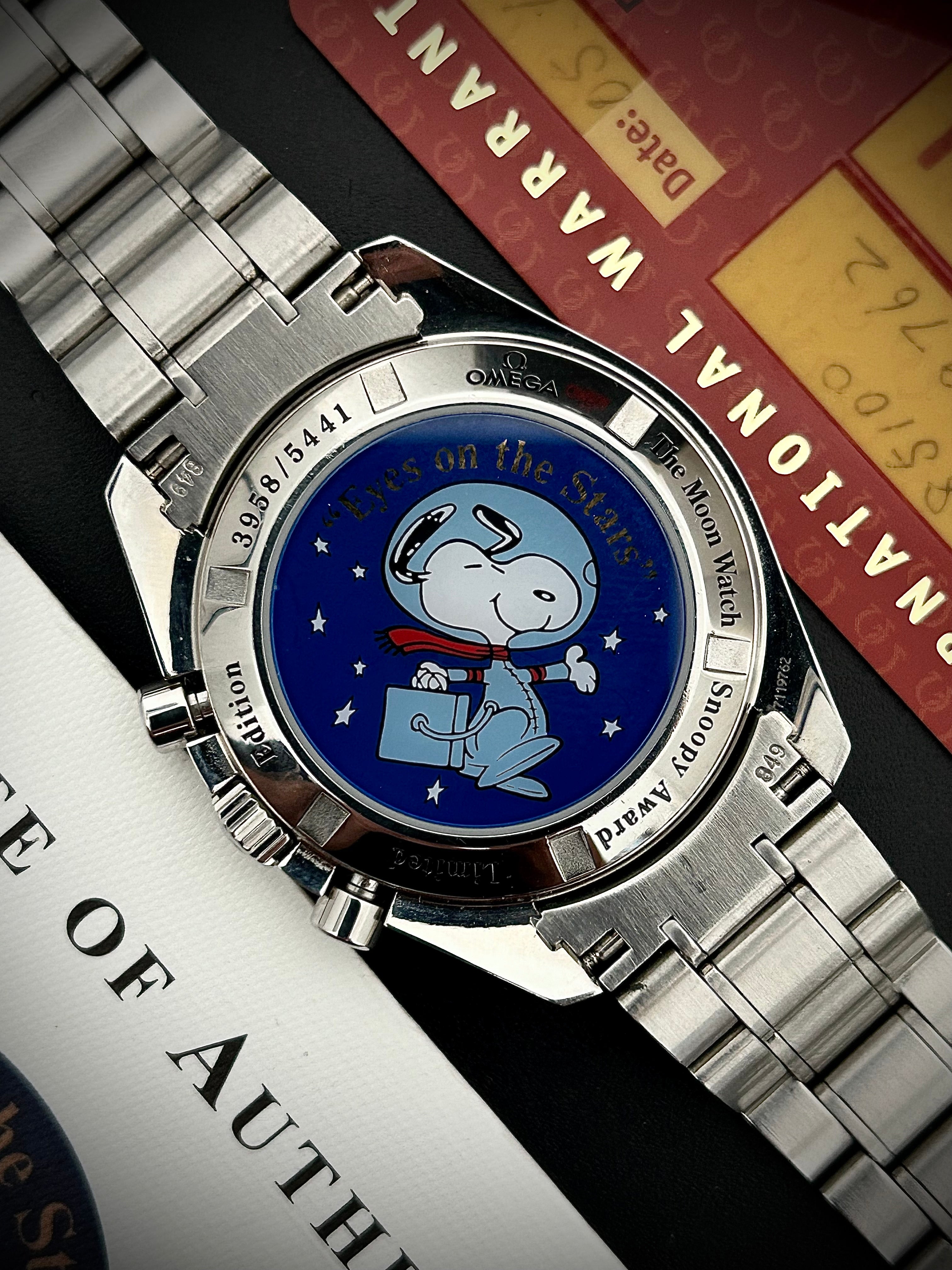 2003 OMEGA SPEEDMASTER SNOOPY AWARD, LIMITED EDITION, 3578.51.00, FULL SET, INC GST