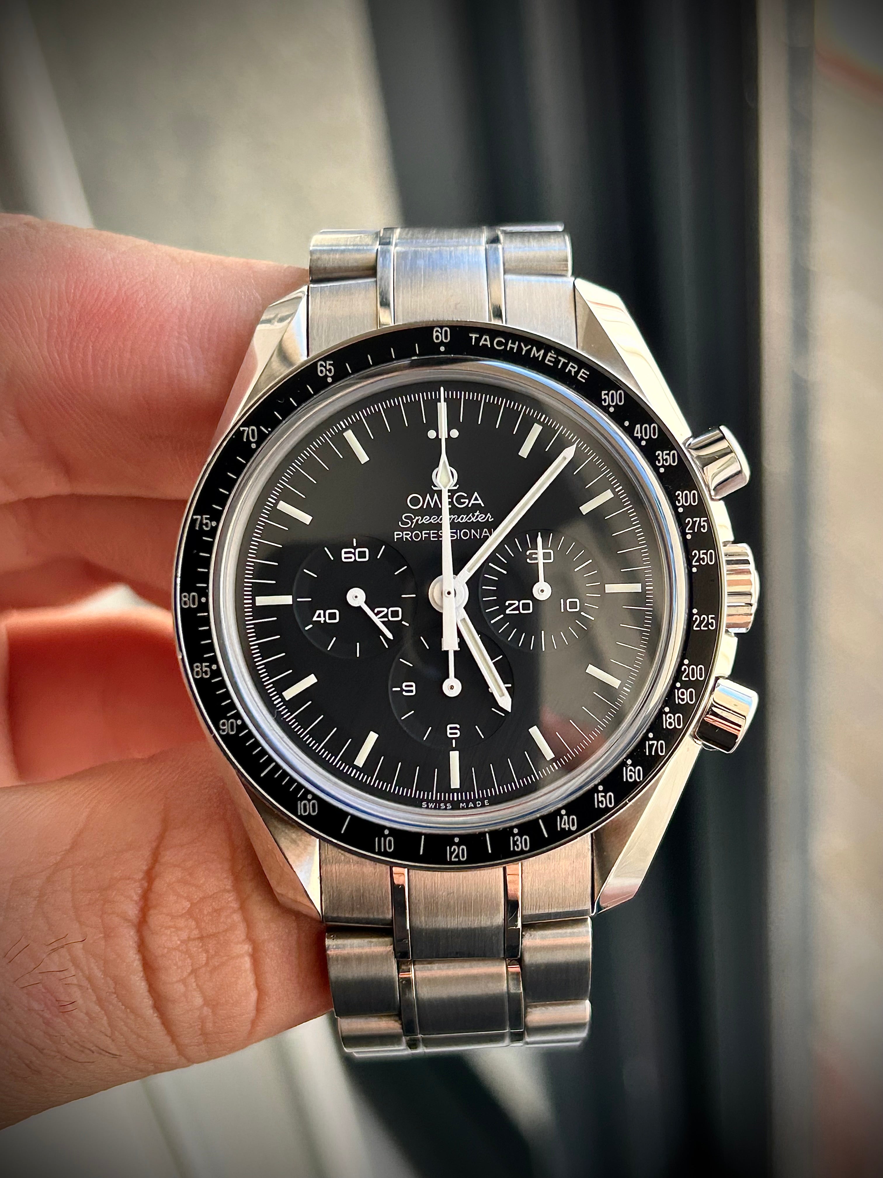 2020 OMEGA SPEEDMASTER MOONWATCH SAPPHIRE SANDWICH, BIG BOX, FULL SET, INC GST