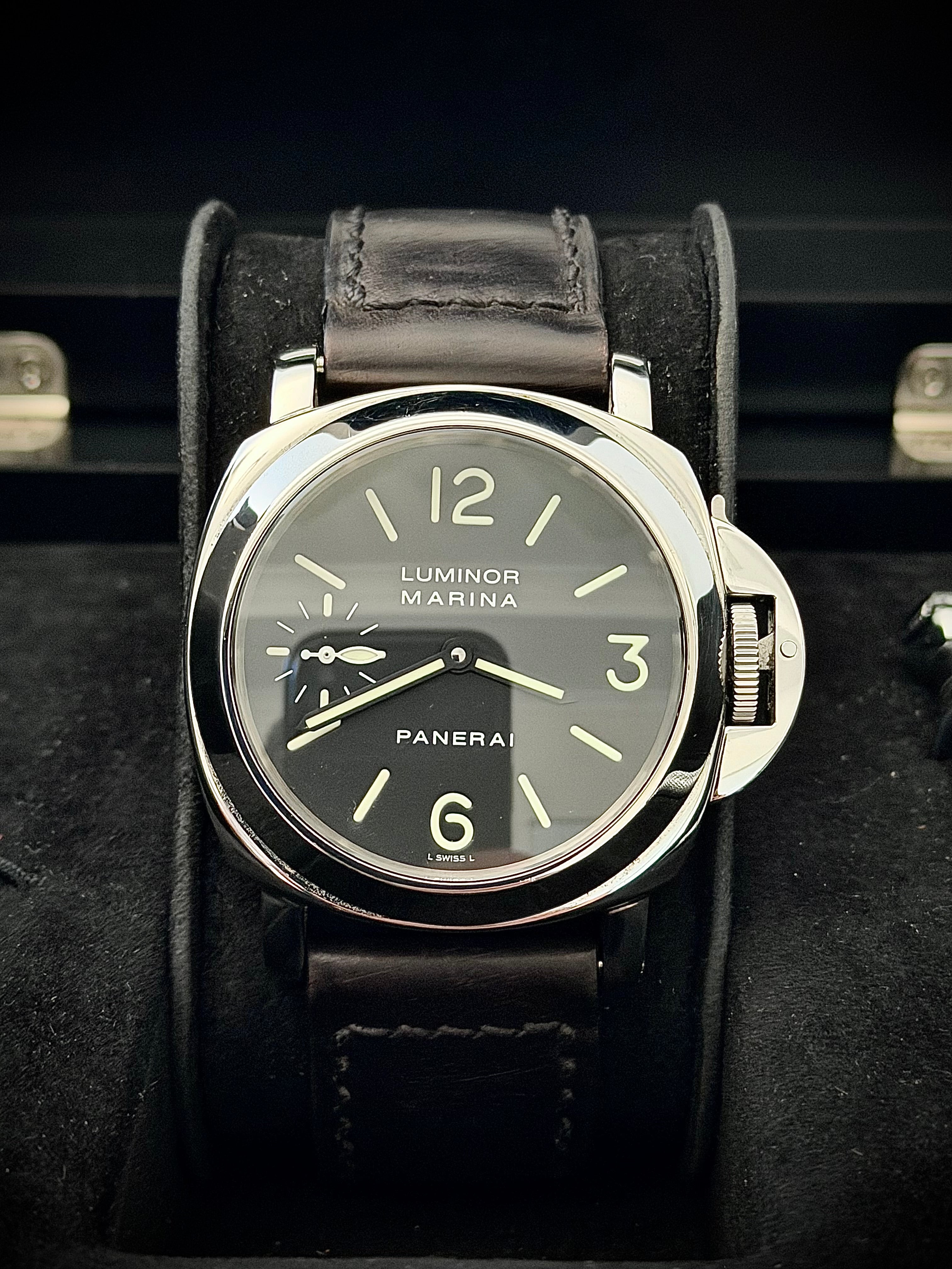 2001 PANERAI LUMINOR MARINA, PAM00001, FULL SET, RECENTLY SERVICED, INC GST