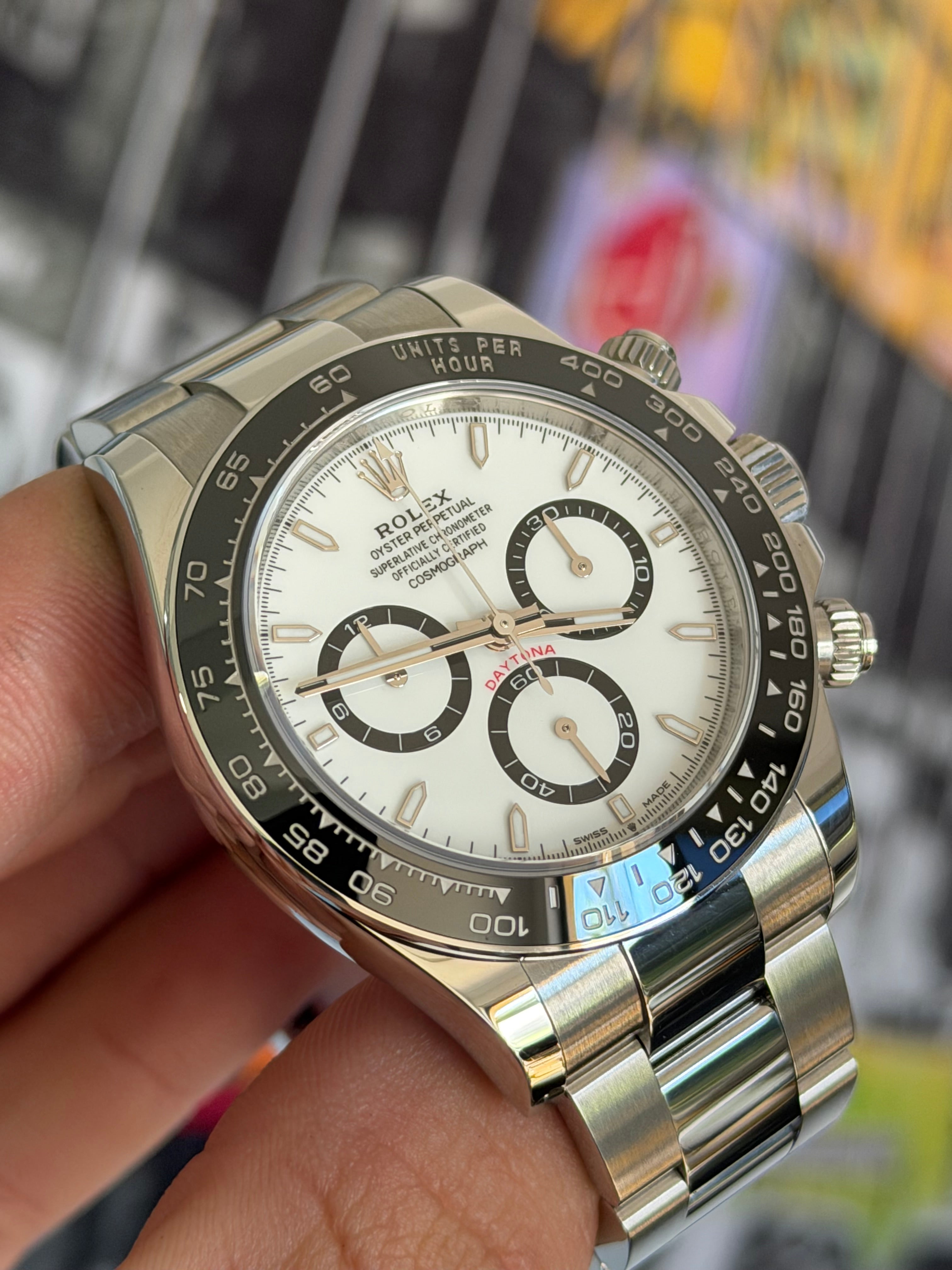 2024 ROLEX COSMOGRAPH DAYTONA, “PANDA” 126500LN, FULL SET, INC GST
