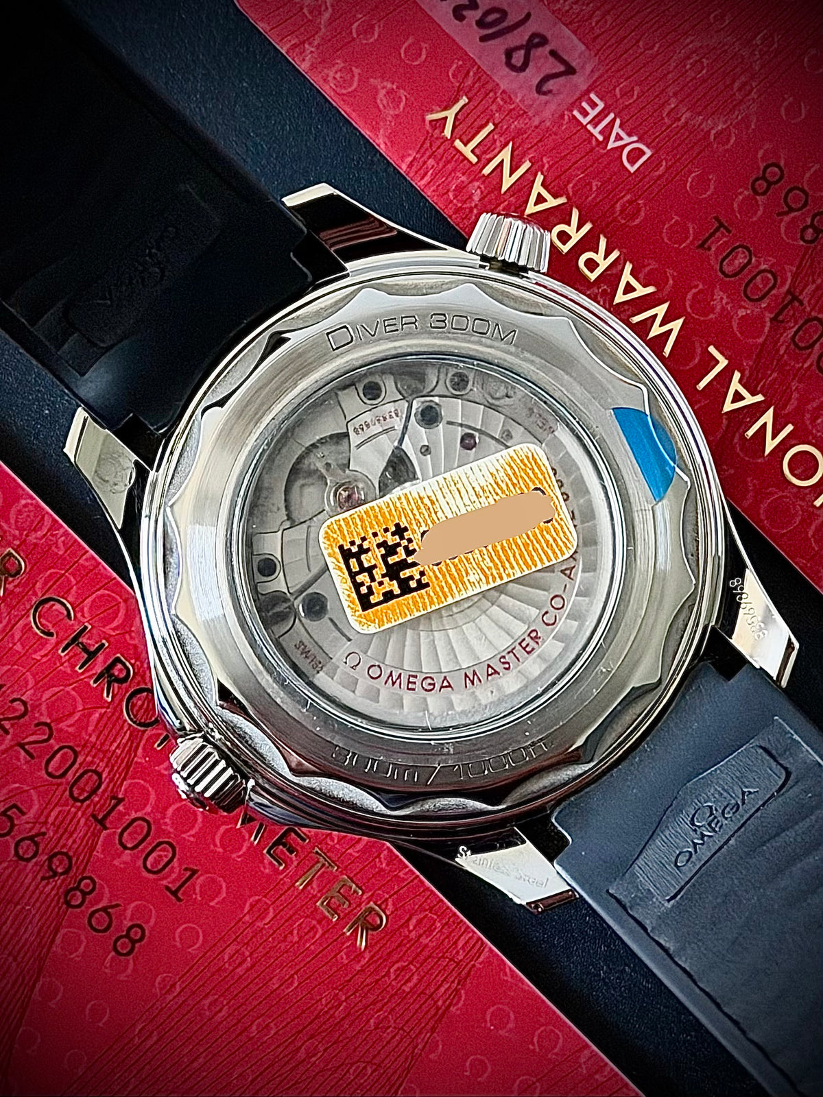 2025 OMEGA SEAMASTER DIVER 300M, 210.32.42.20.01.001, BLACK DIAL, BLACK RUBBER STRAP, FULL SET, INC GST