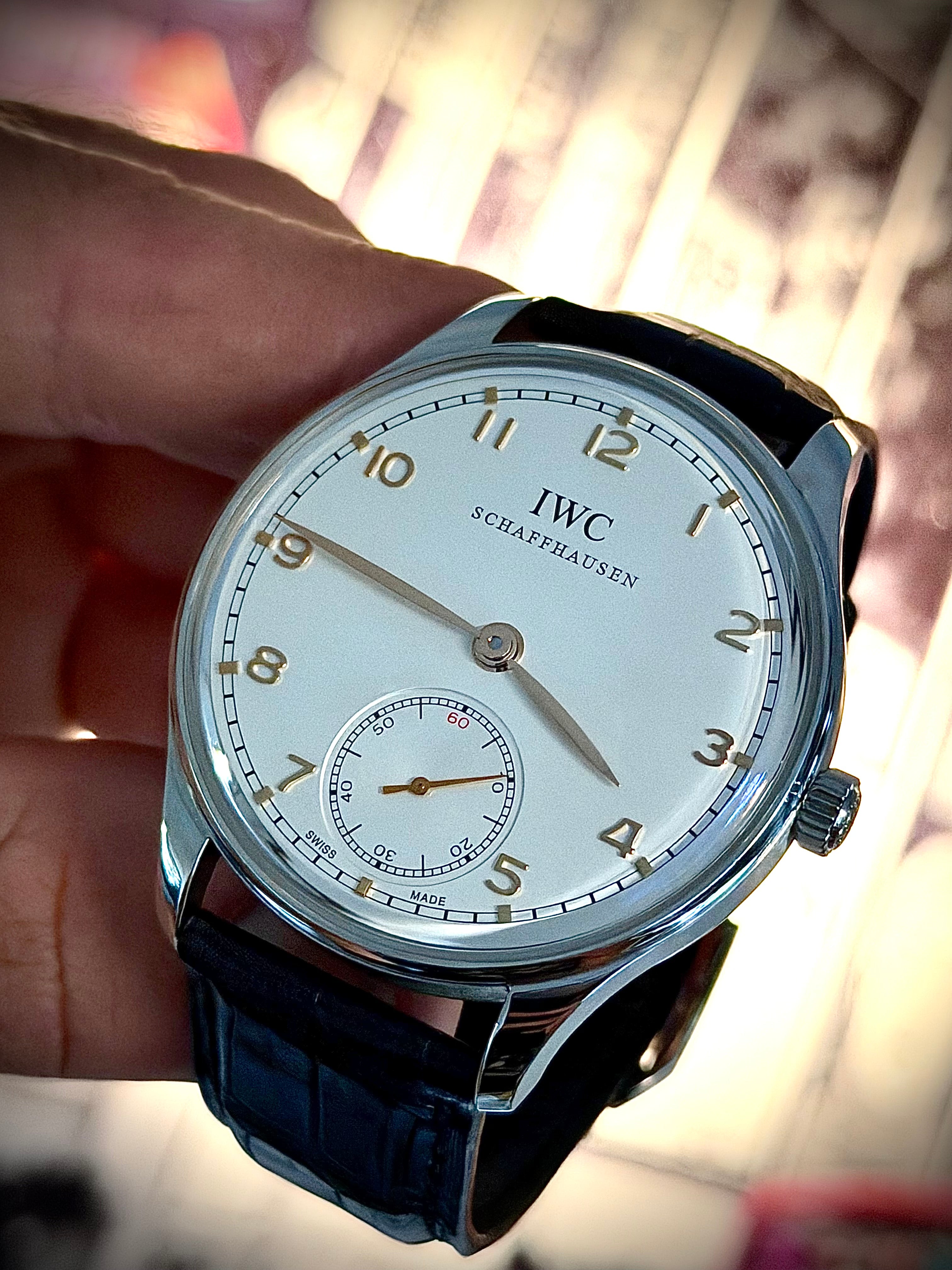 2013 IWC PORTUGUESE HAND-WOUND, IW545408, BOX & PAPERS, WITH ORIGINAL INVOICE, INC GST