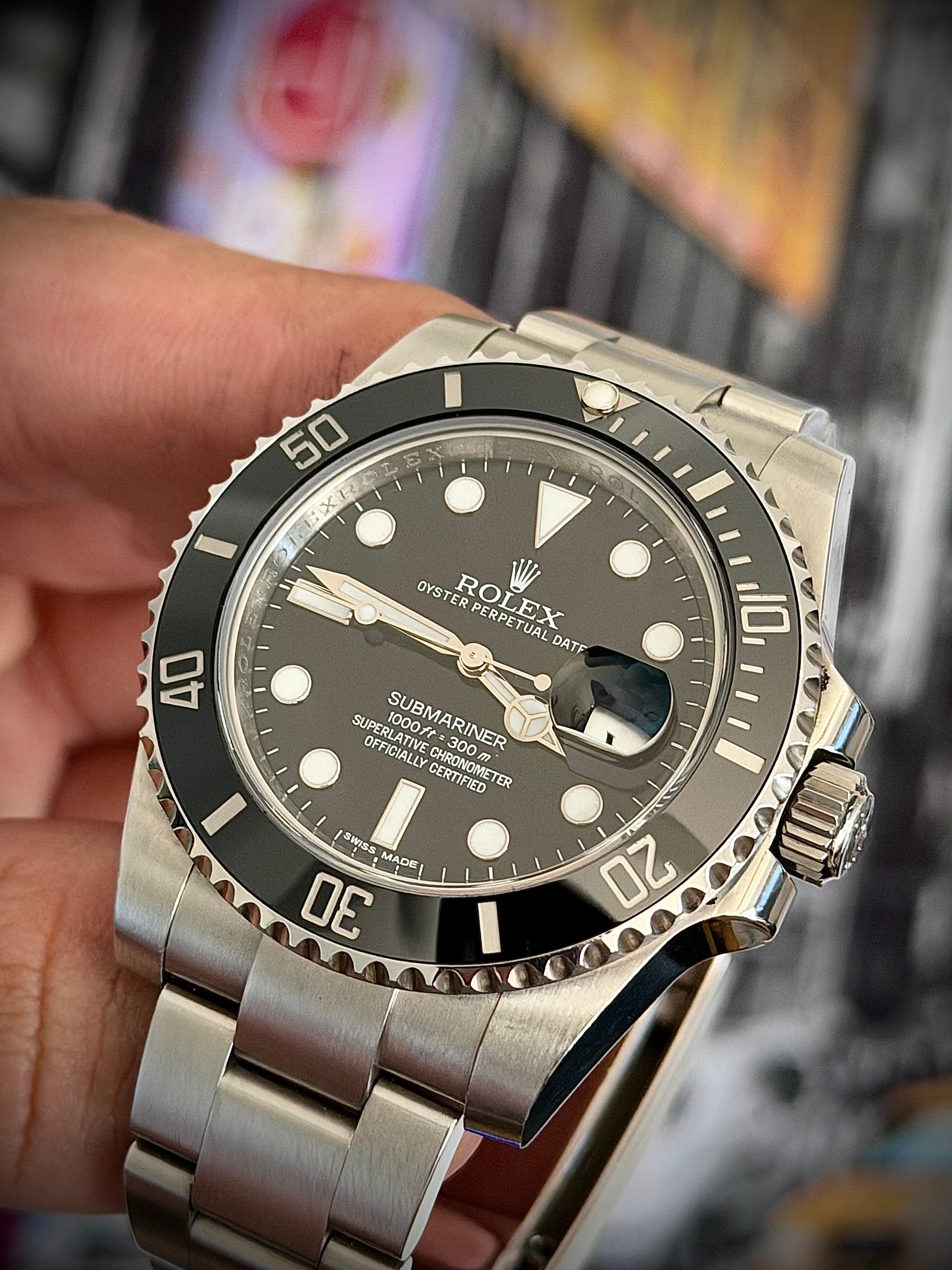 2015 ROLEX SUBMARINER DATE 116610LN, FULL SET, INC GST