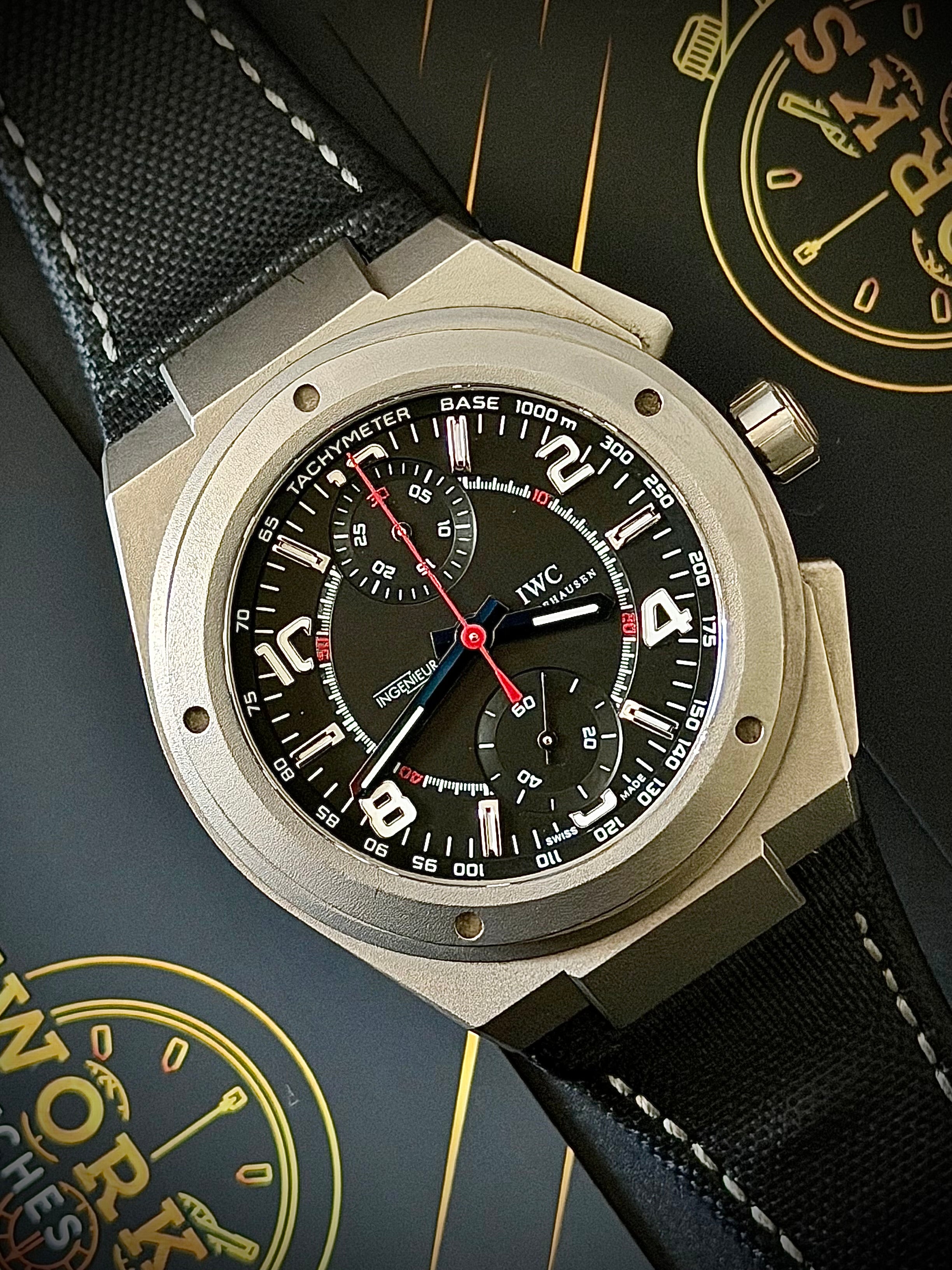 IWC INGENIEUR CHRONOGRAPH AMG TITANIUM, IW372503, BOX & BOOKLETS, INC GST