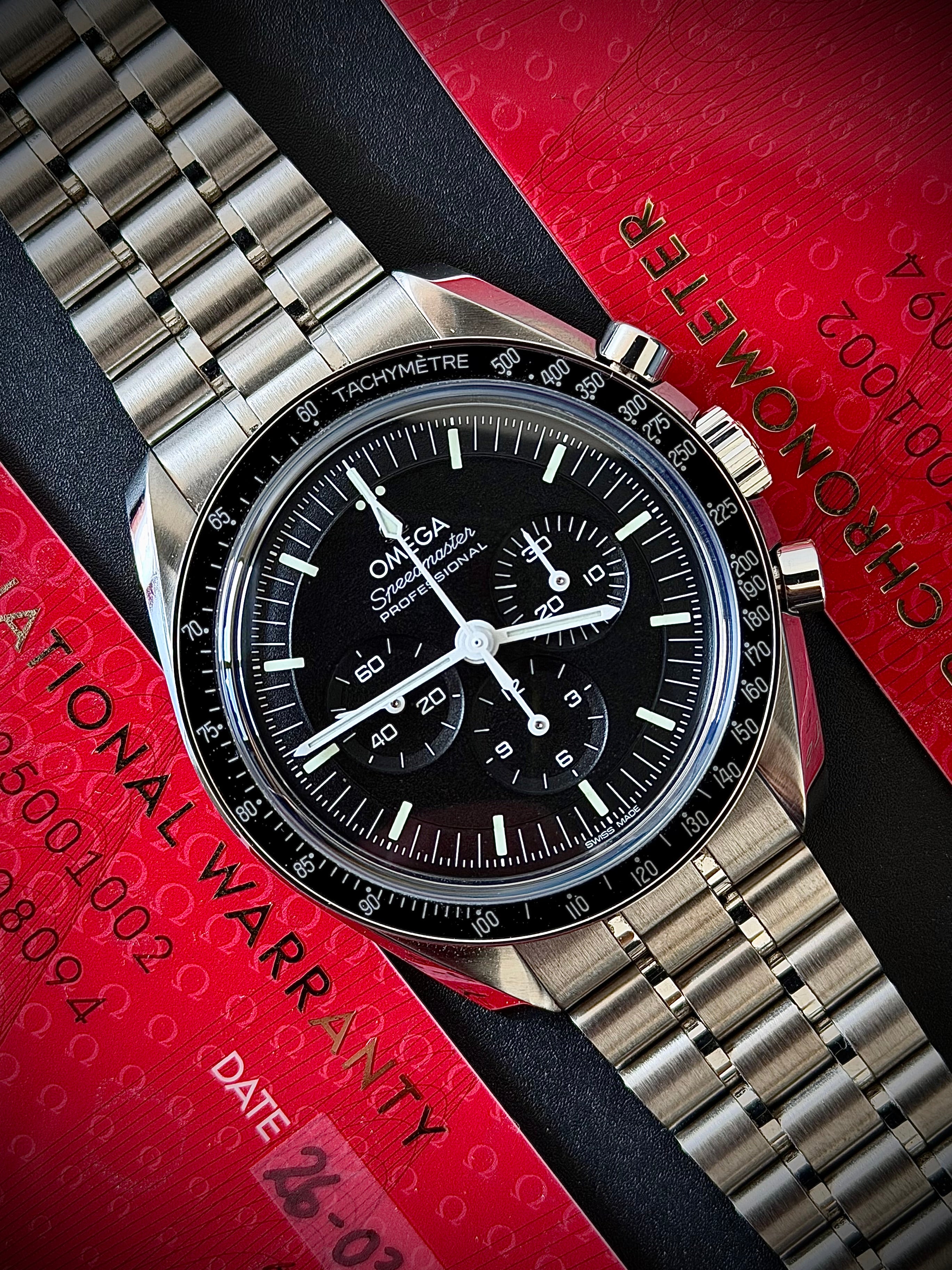 2022 OMEGA SPEEDMASTER PROFESSIONAL, SAPPHIRE SANDWICH , FULL SET, INC GST