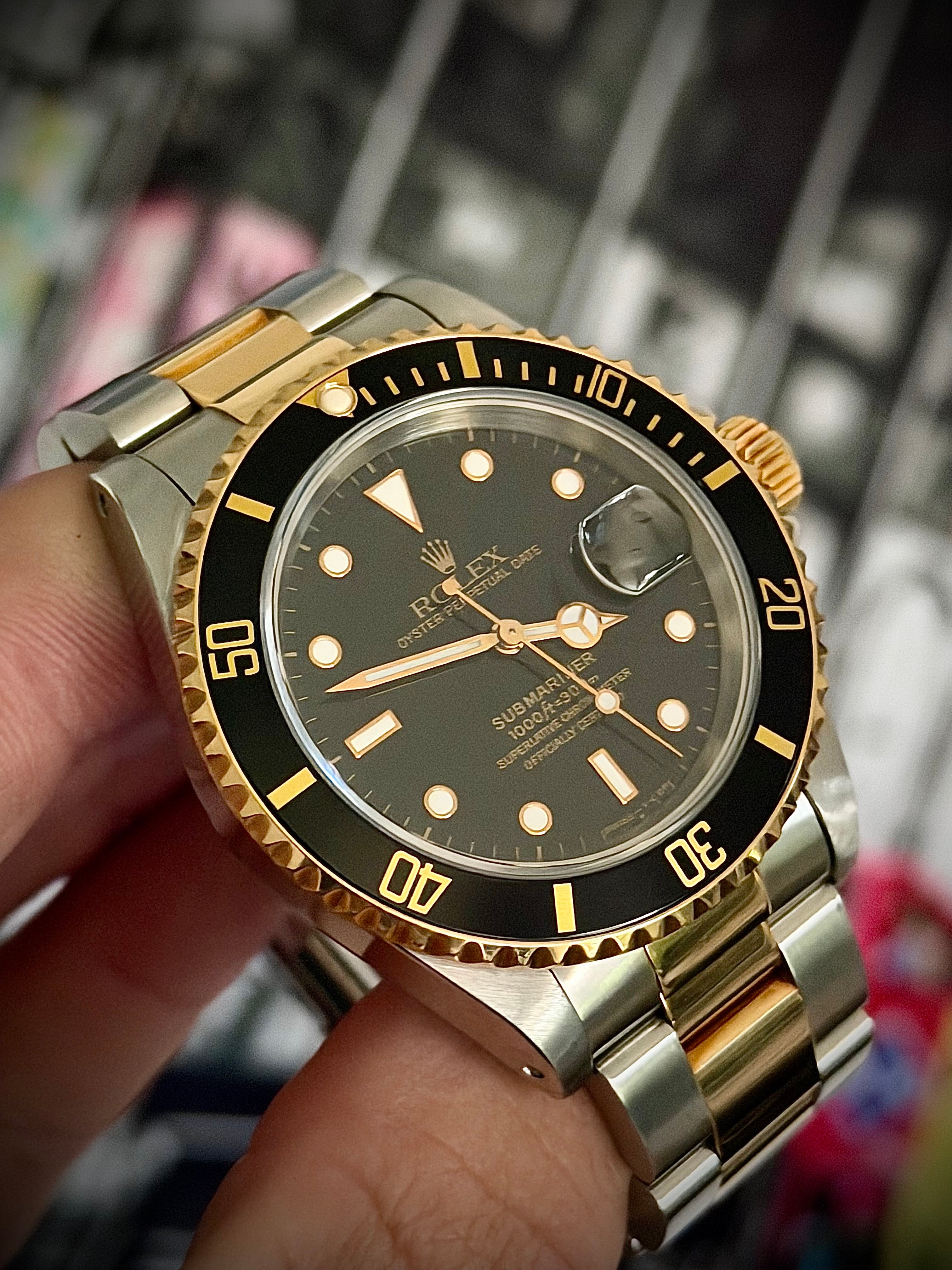 1995 ROLEX SUBMARINER DATE, 16613LN “BLACKSEY”, BOX & PAPERS, INC GST