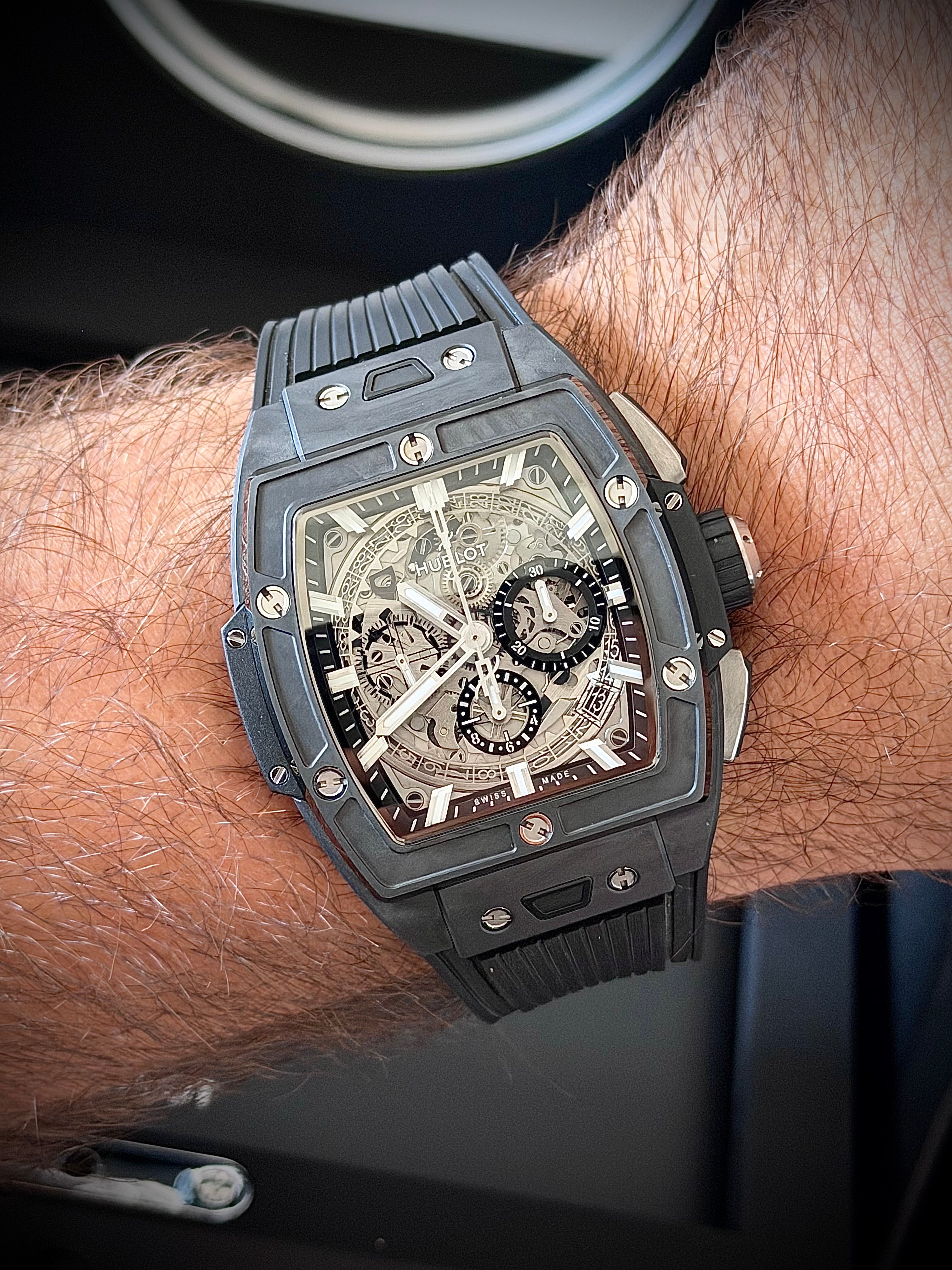 2023 HUBLOT SPIRIT OF BIG BANG BLACK MAGIC 42, 642.CI.0170.RX, CERAMIC, FULL SET + EXTRA STRAP, INC GST