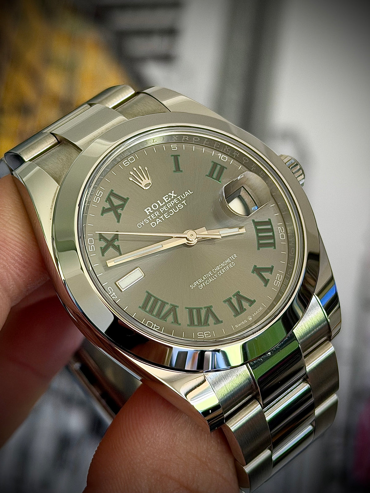 2020 ROLEX DATEJUST 41, 126300, WIMBLEDON DIAL, OYSTER BRACELET, FULL SET, INC GST