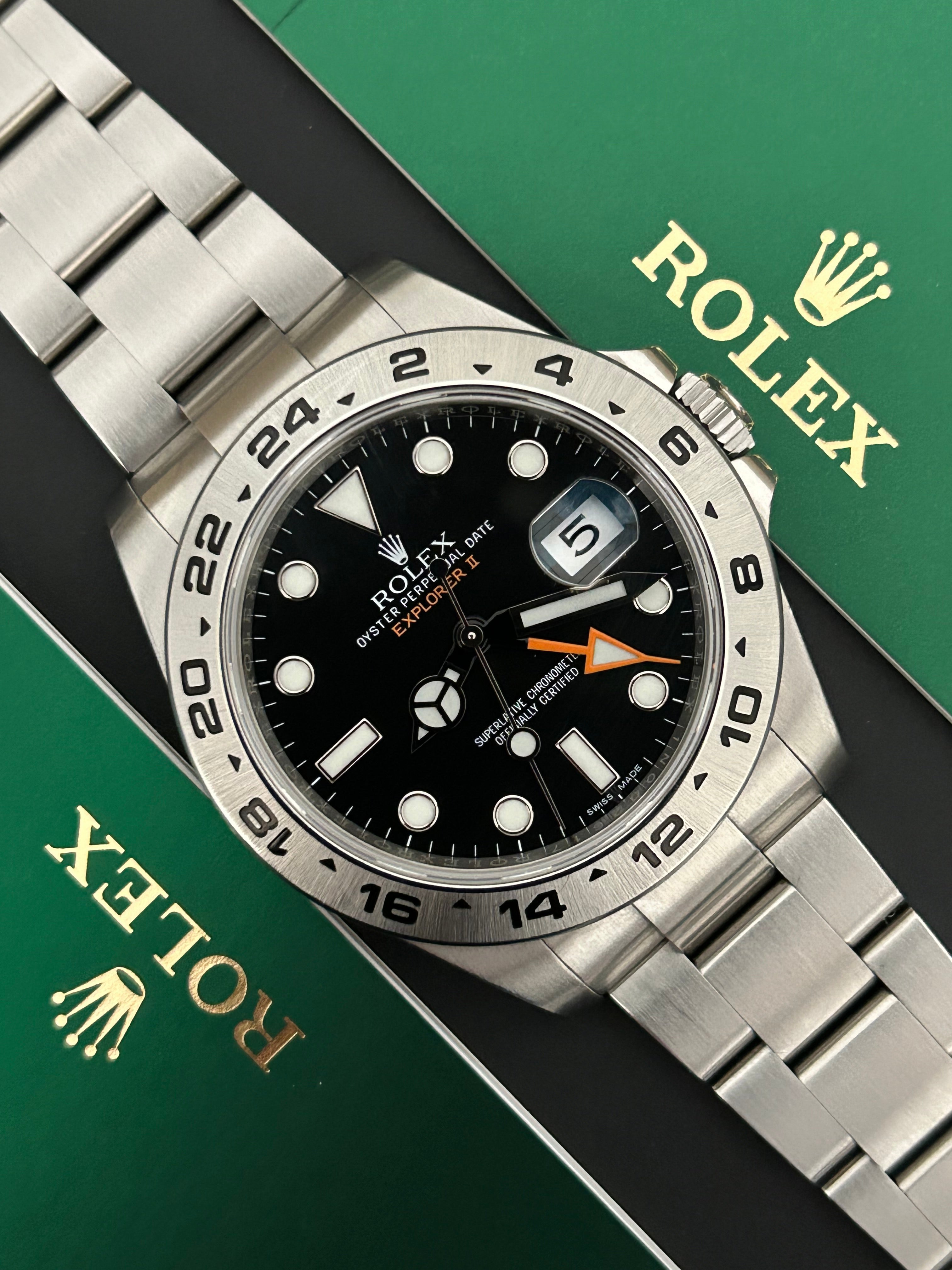 2016 ROLEX EXPLORER II, BLACK DIAL, 216570, FULL SET, INC GST