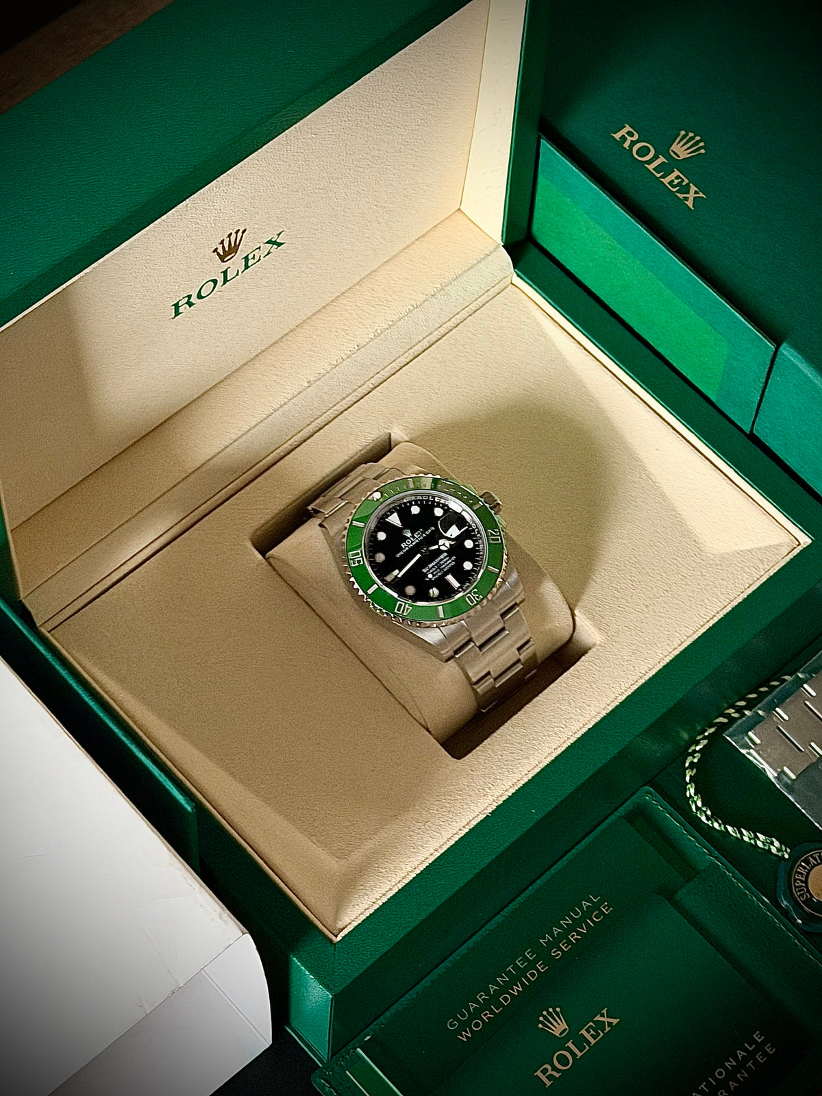 2026 ROLEX SUBMARINER DATE “STARBUCKS”, 126610LV, FULL SET, NEAR MINT, INC GST