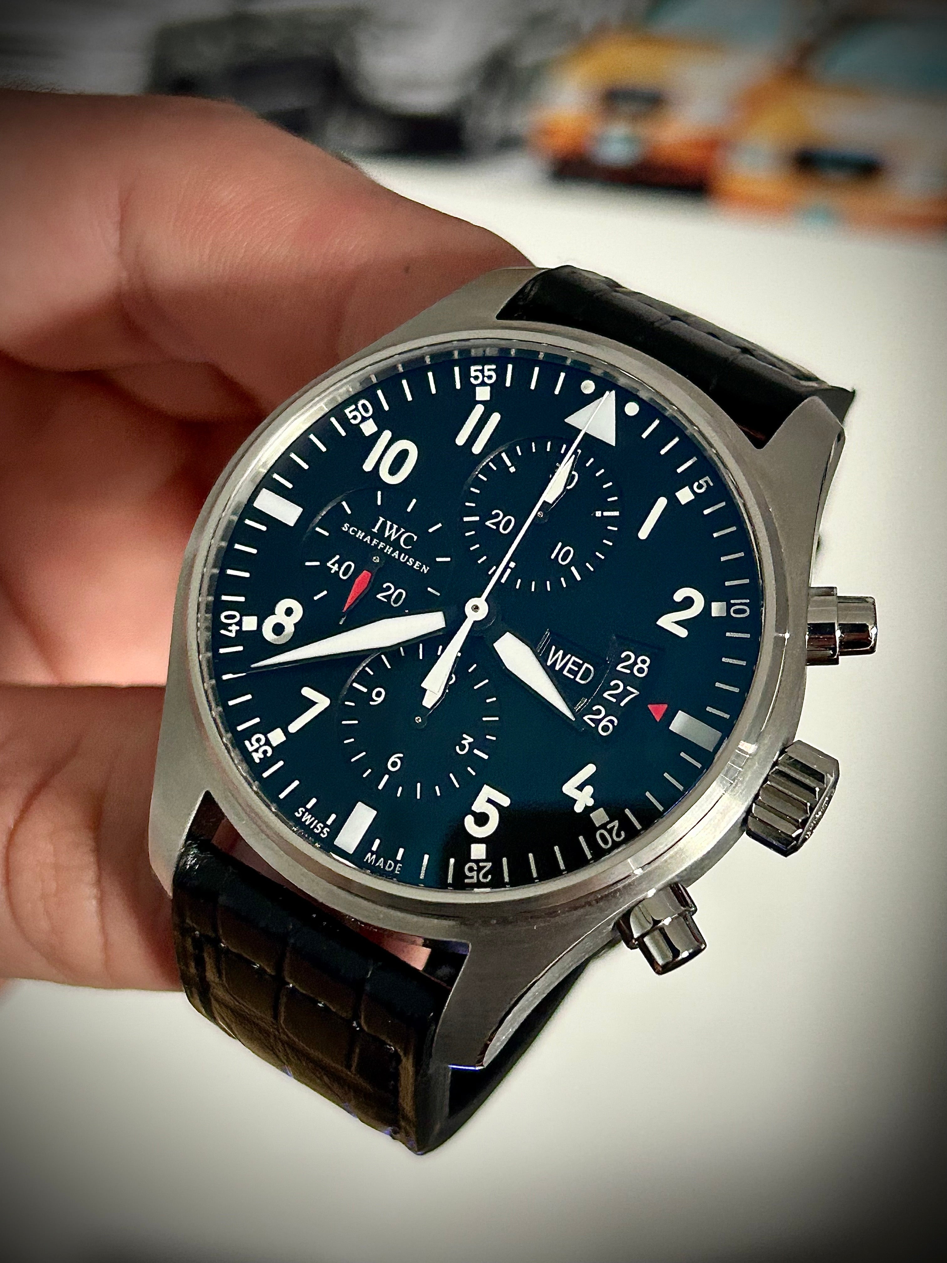 2014 IWC PILOT CHRONOGRAPH, IW377701, BOX AND PAPERS, INC GST