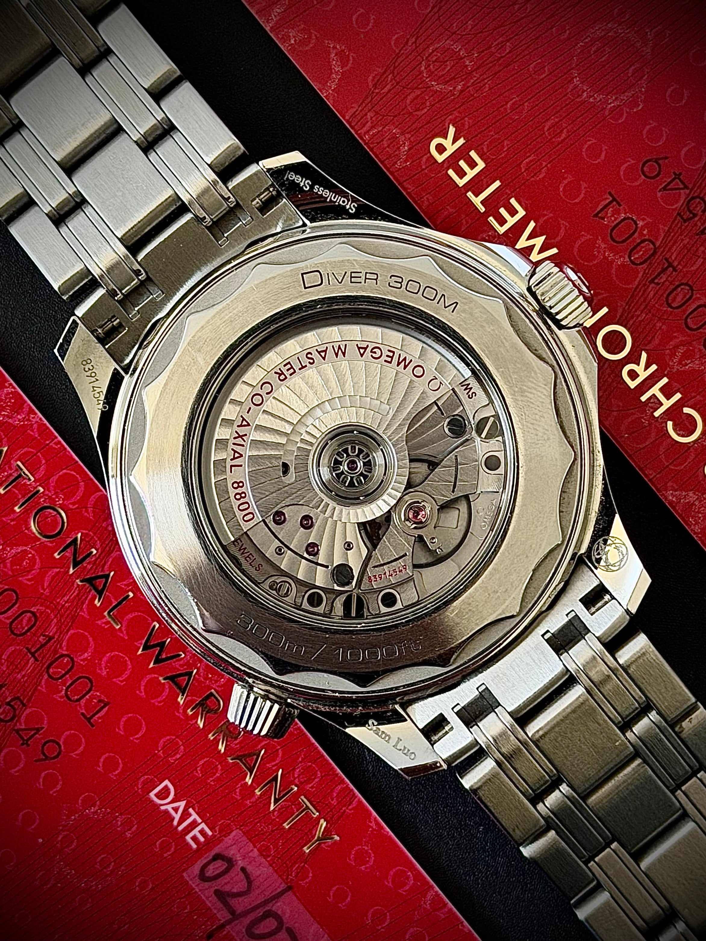 2023 OMEGA SEAMASTER 300, BLACK DIAL, FULL SET, INC GST