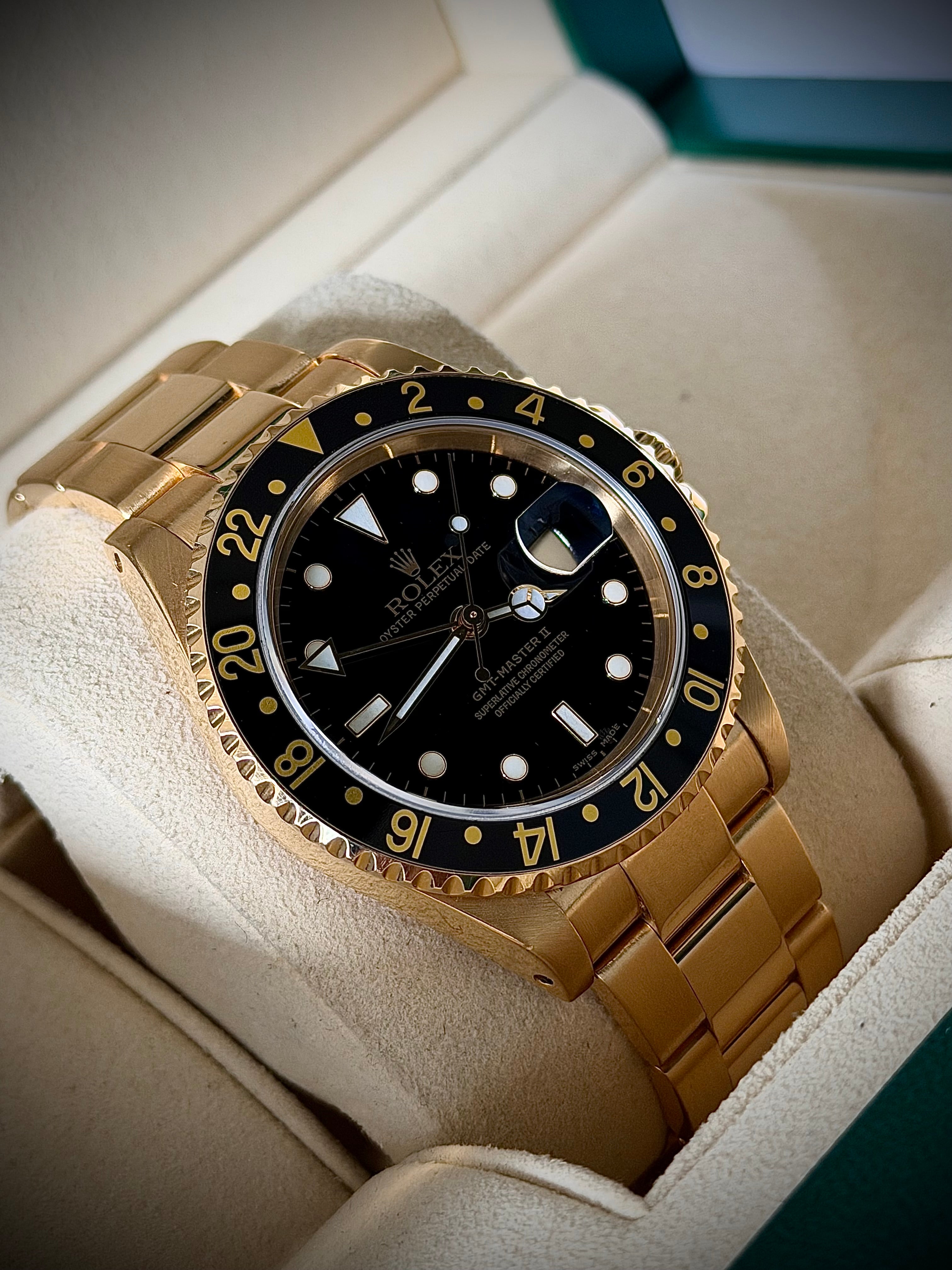 1999 ROLEX GMT MASTER II, 16718, WATCH AND BOX, INC GST