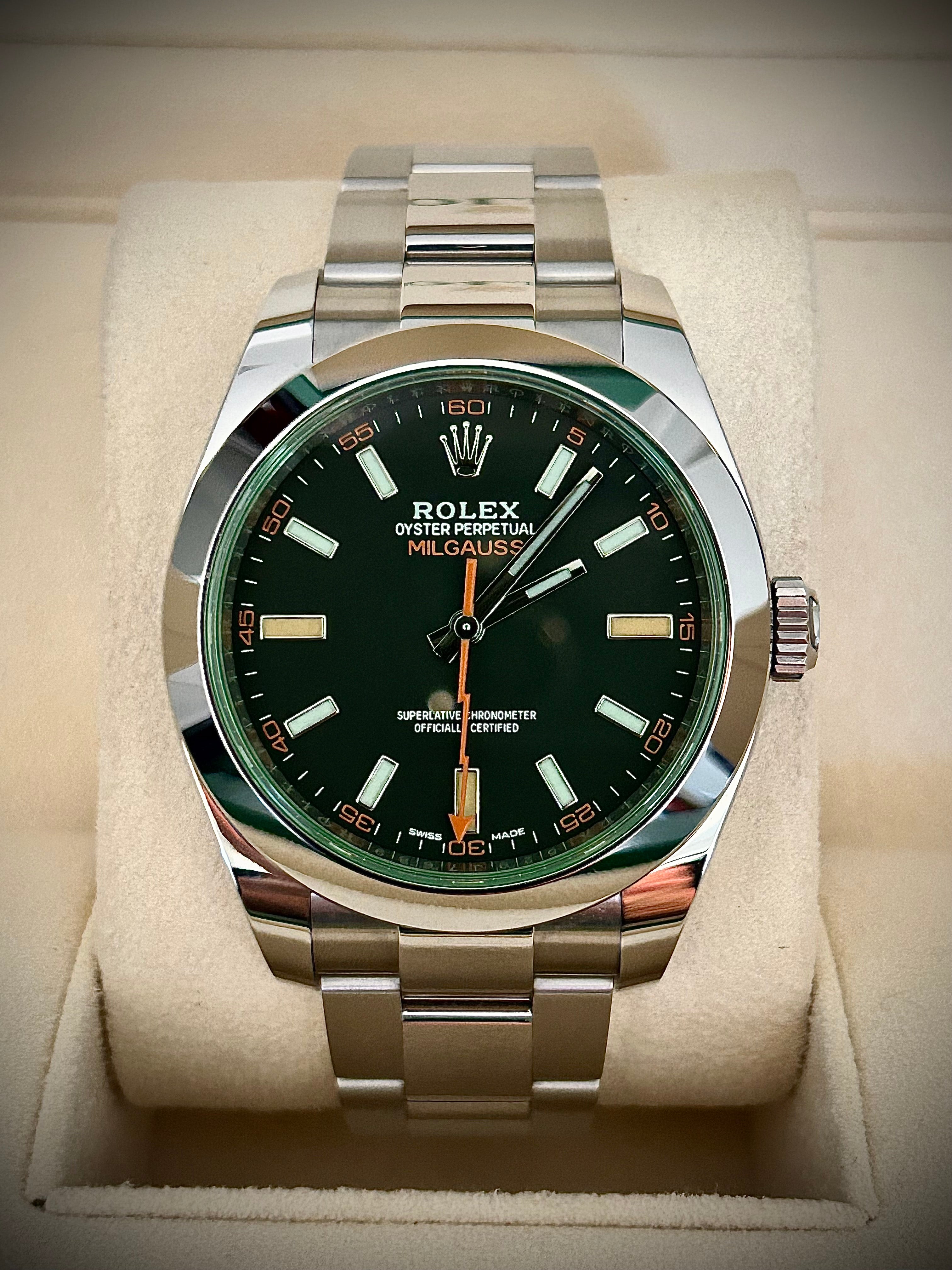 2021 ROLEX MILGAUSS, MINT, 116400GV, FULL SET, INC GST