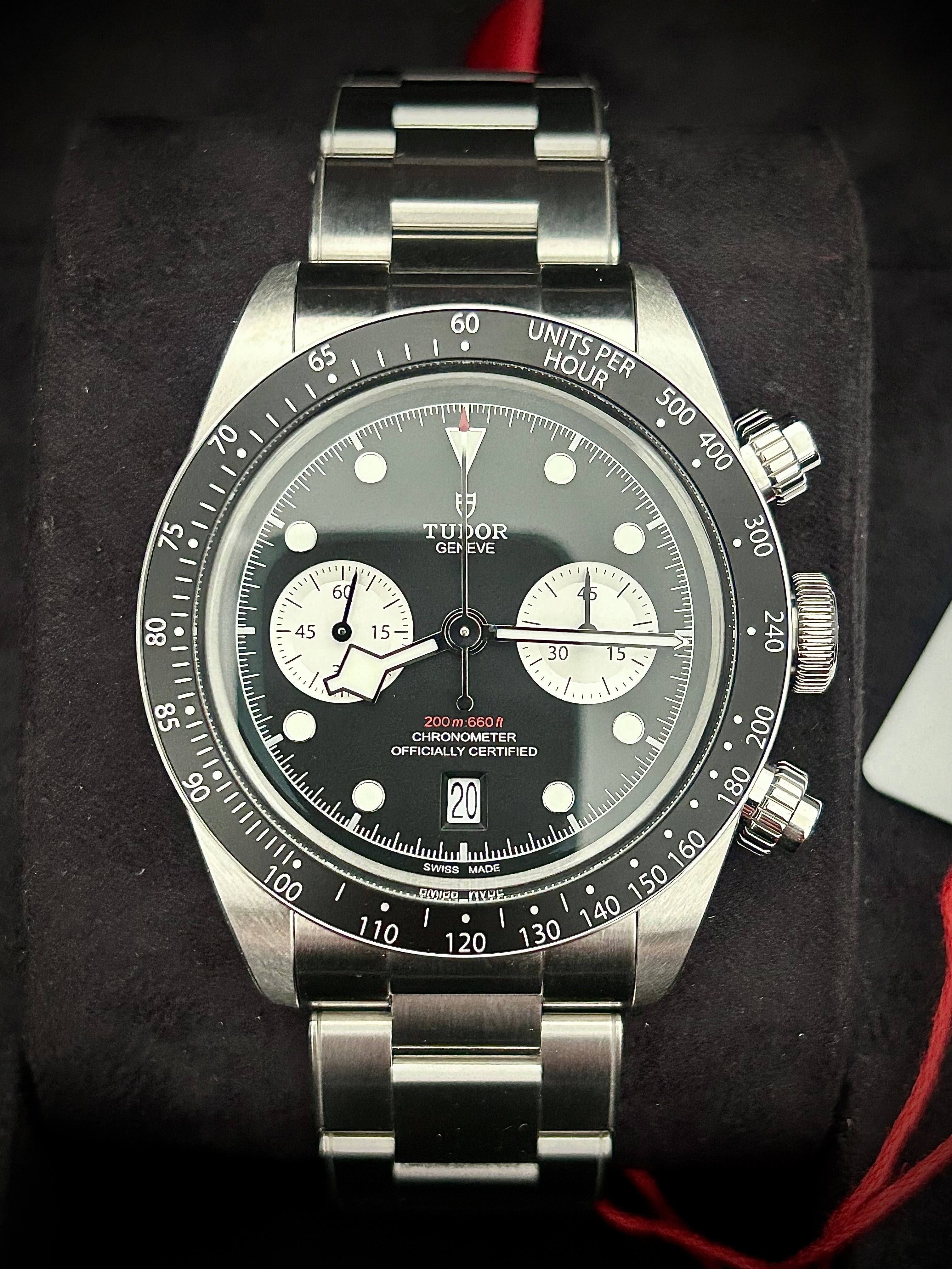 2022 TUDOR BLACK CHRONO “REVERSE PANDA”, FULL SET, INC GST