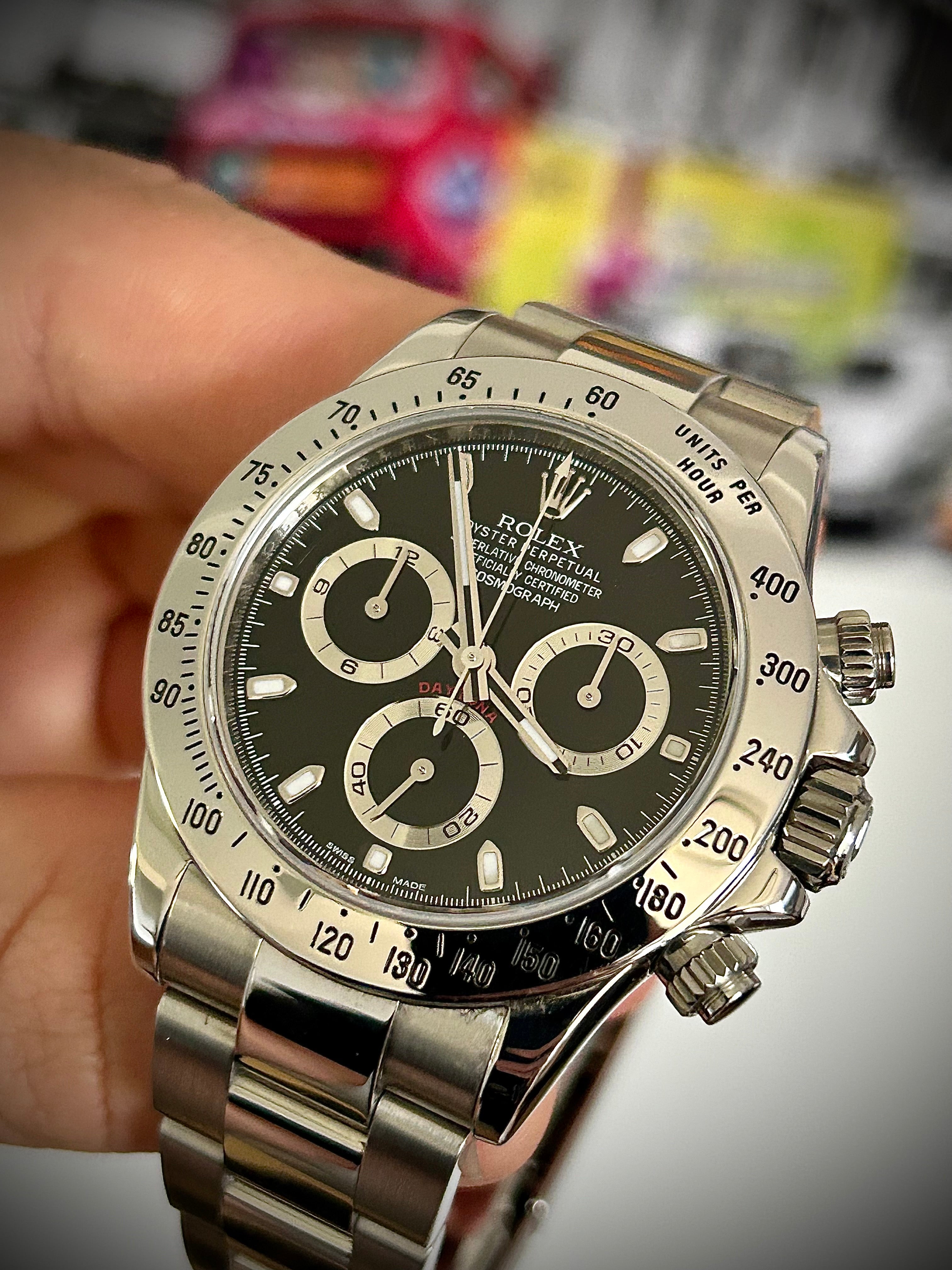 2015 ROLEX COSMOGRAPH DAYTONA, 116520 APH DIAL, BOX AND 2024 RSC, INC GST