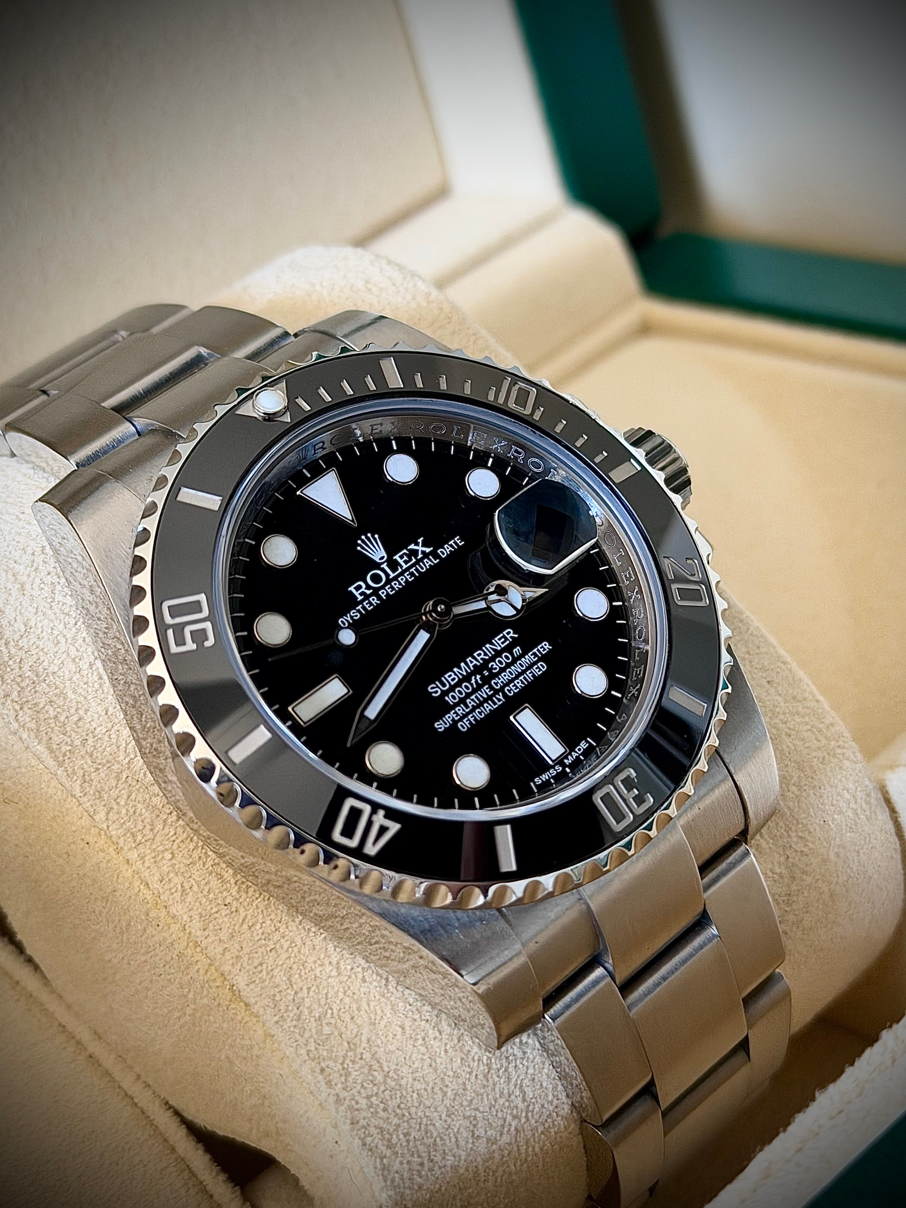 2015 ROLEX SUBMARINER DATE 116610LN, FULL SET, INC GST