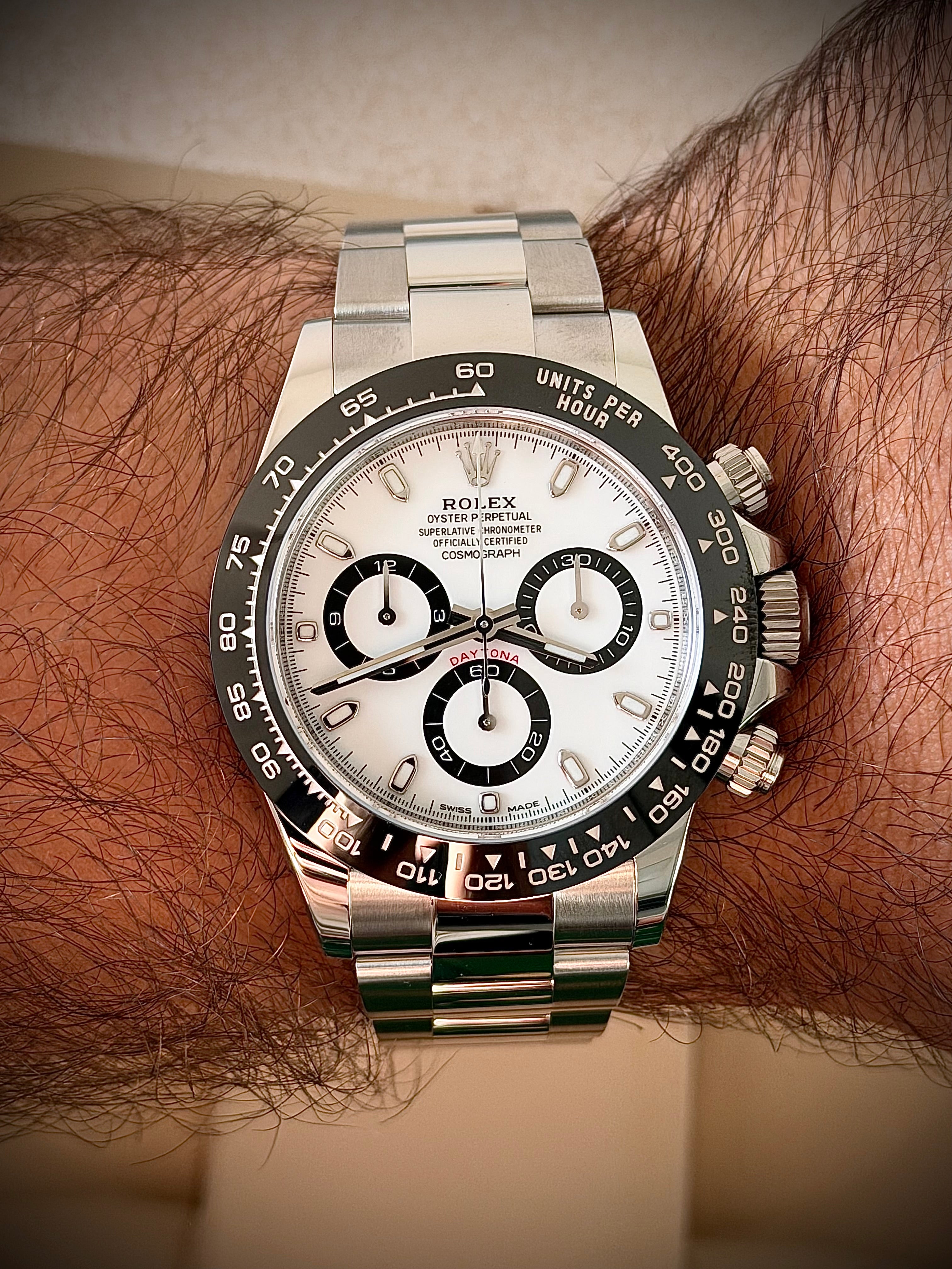 2022 ROLEX COSMOGRAPH DAYTONA, “PANDA” 116500LN, NEAR NEW FACTORY STICKERED, FULL SET, INC GST