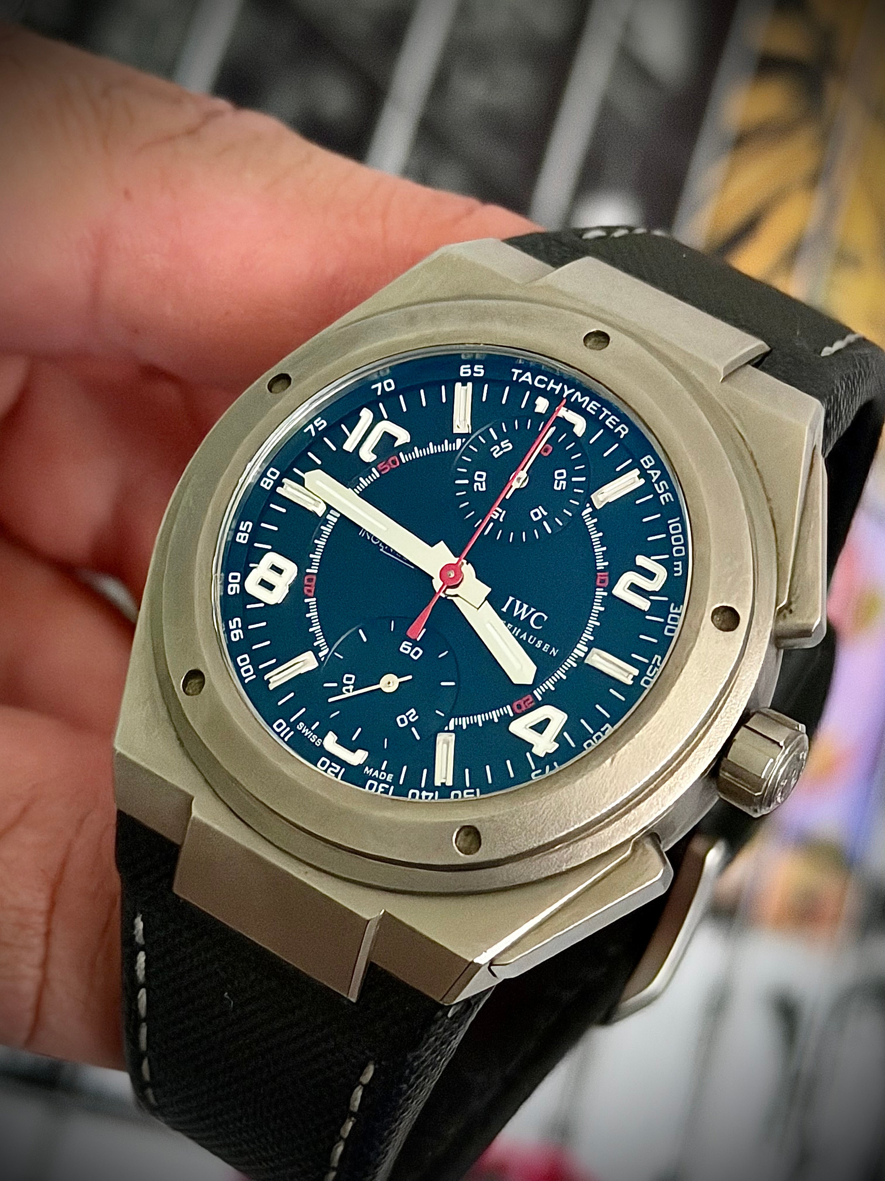 IWC INGENIEUR CHRONOGRAPH AMG TITANIUM, IW372503, BOX & BOOKLETS, INC GST