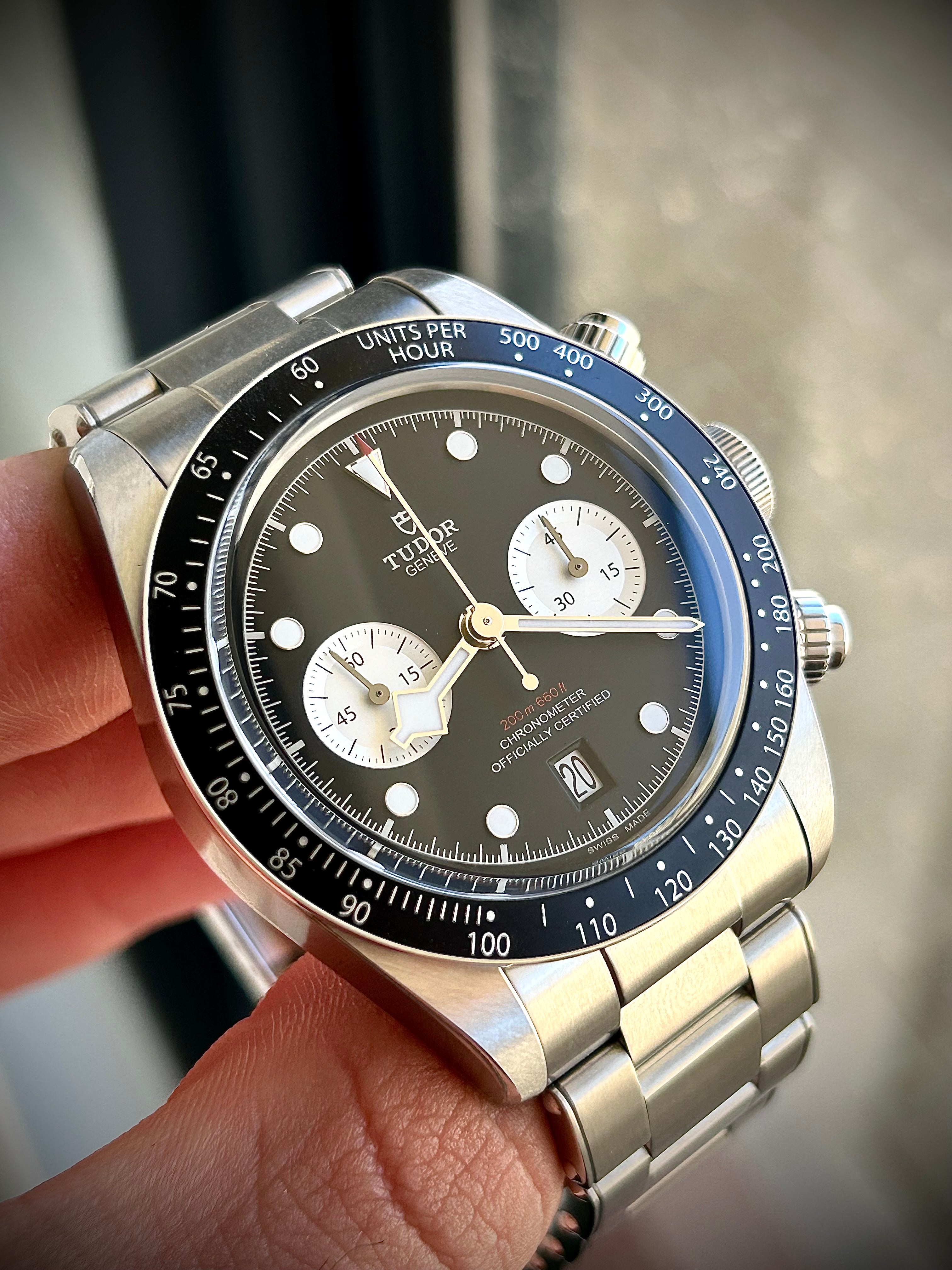 2022 TUDOR BLACK CHRONO “REVERSE PANDA”, FULL SET, INC GST