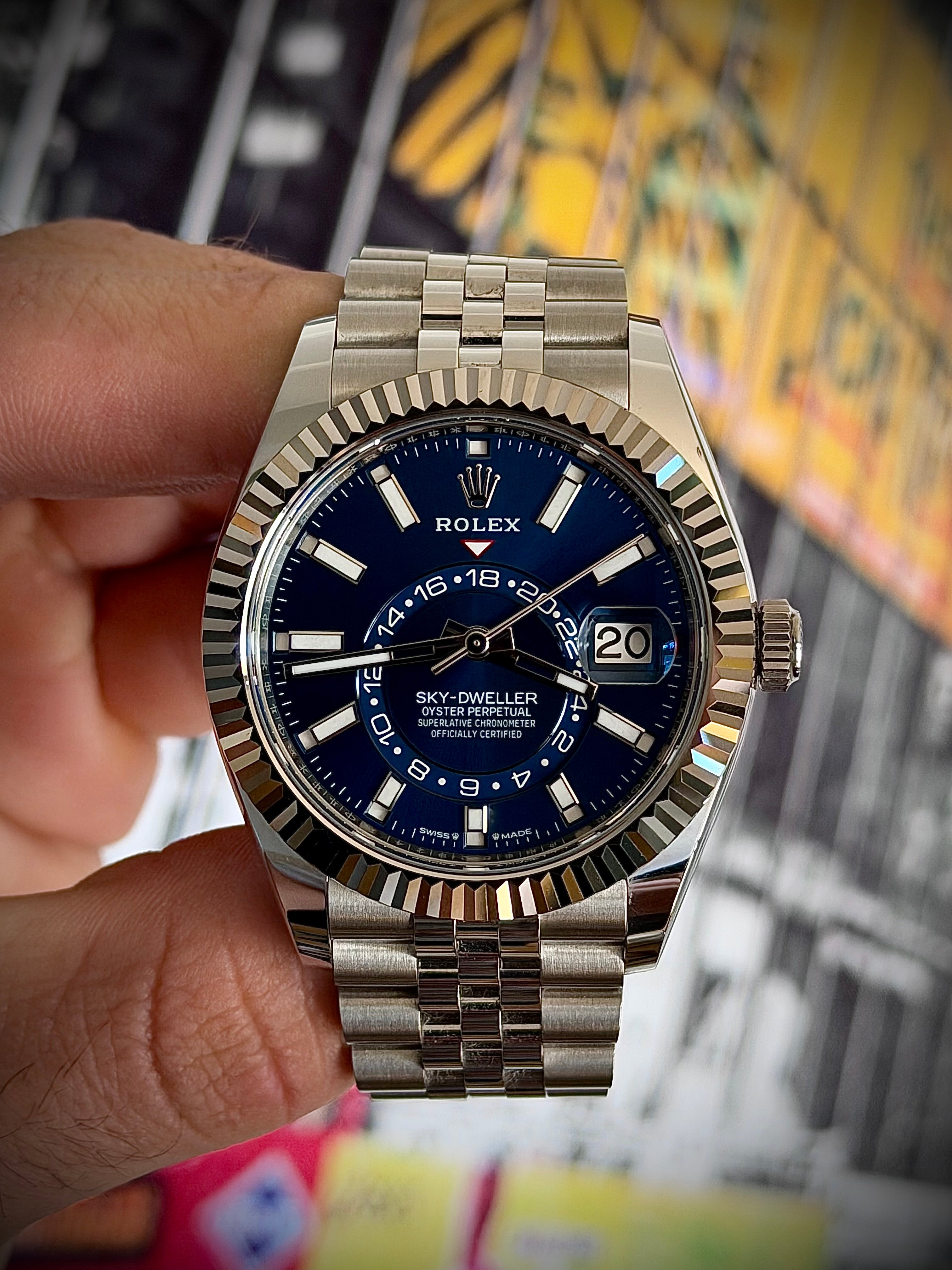 2026 ROLEX SKY DWELLER, BLUE DIAL, JUBILEE, 336934, FULL SET, INC GST