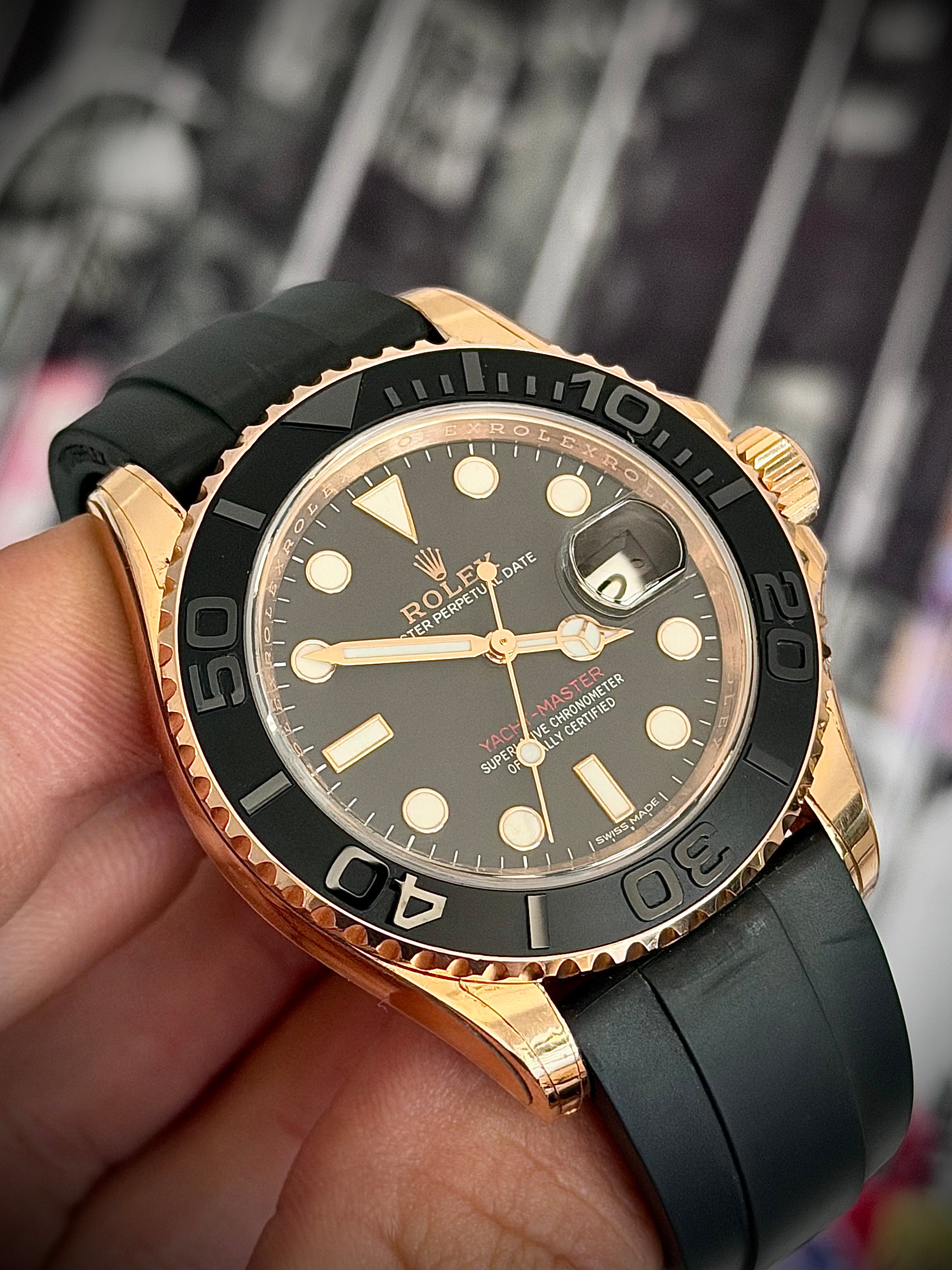 2017 ROLEX YACHT-MASTER 40 ROSE GOLD, 116655, FULL SET, INC GST