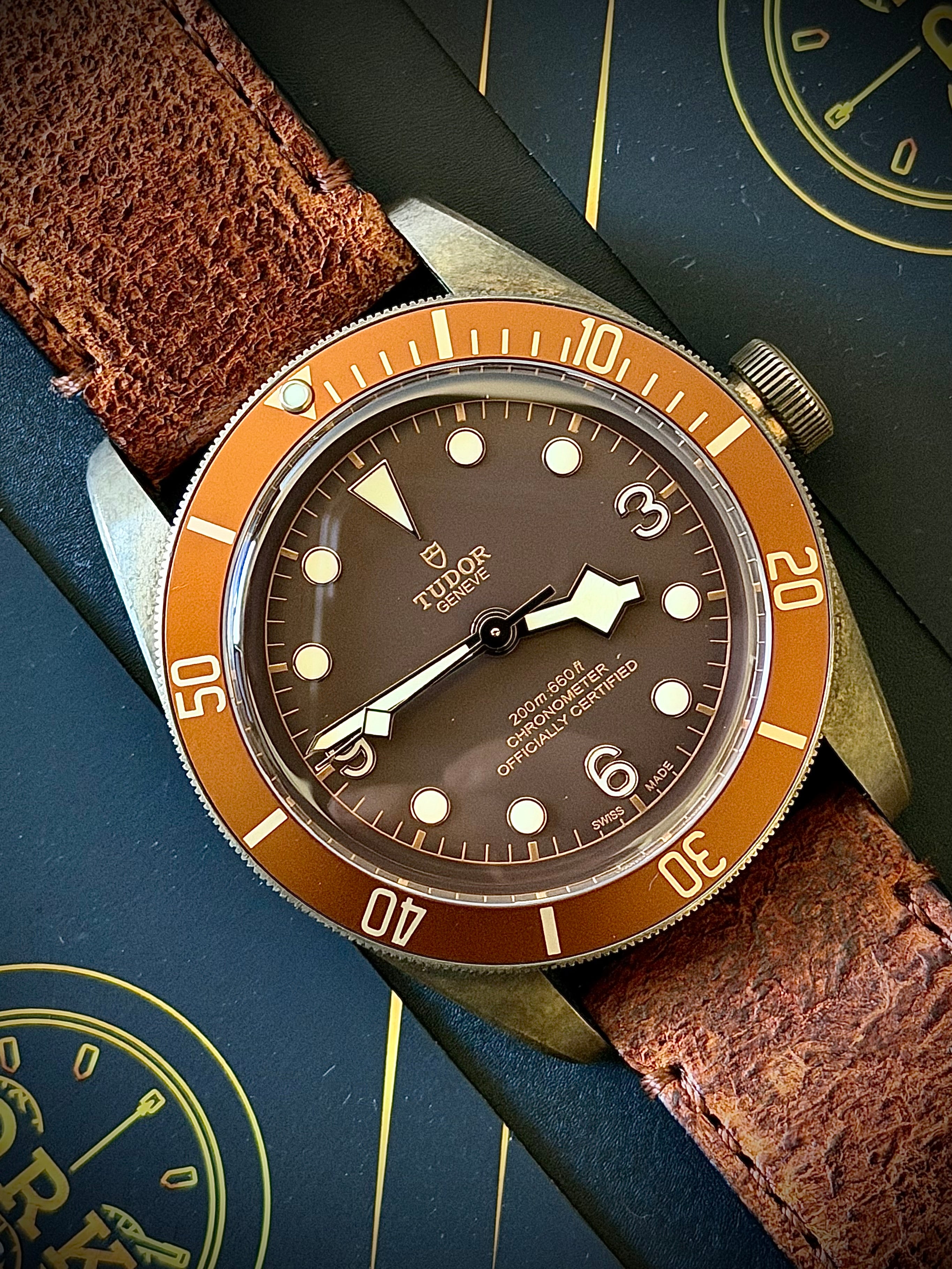 CIRCA 2017 TUDOR BLACK BAY BRONZE, WATCH AND BOX ONLY, INC GST